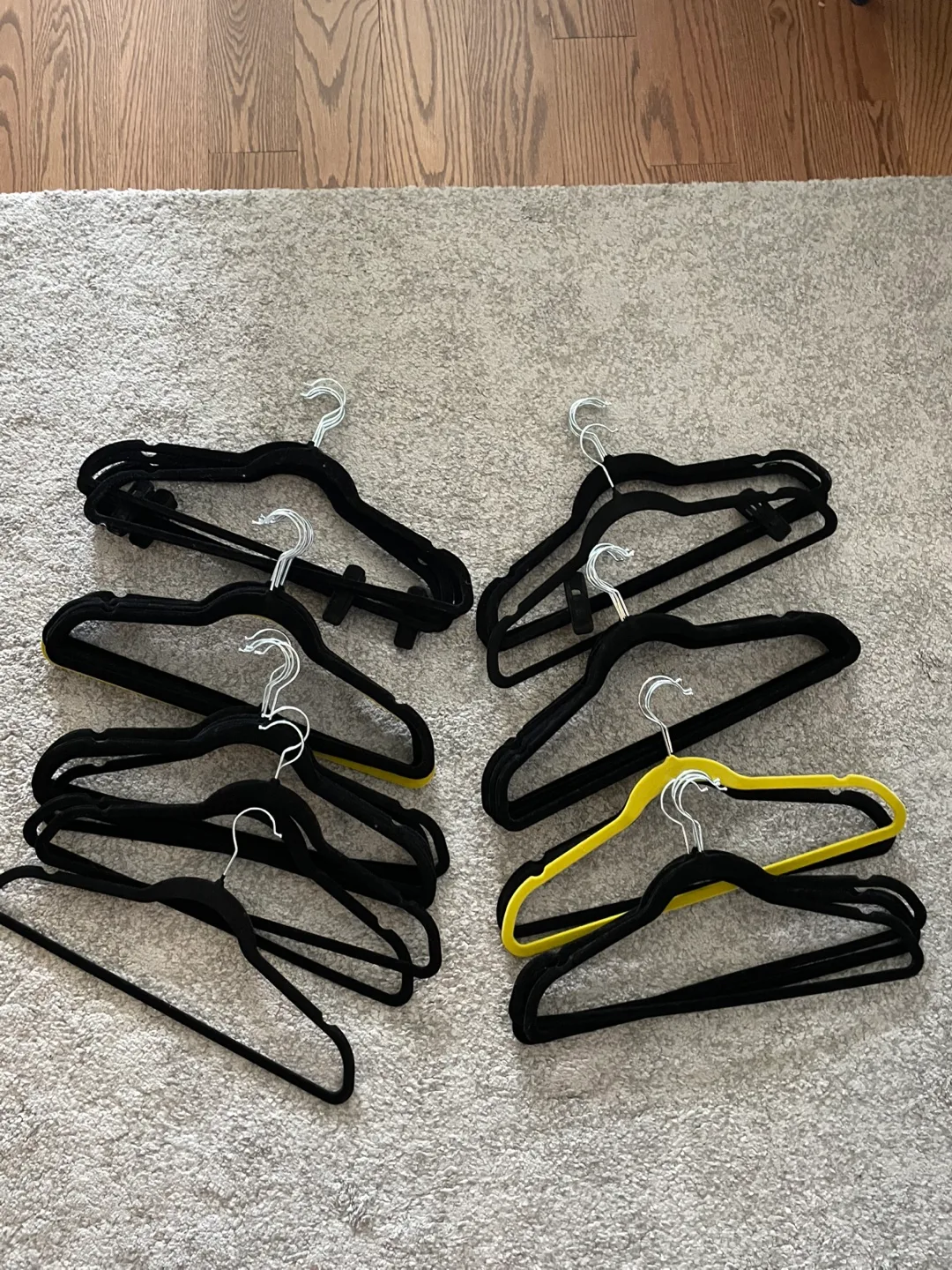 Velvet Hangers - Black & Yellow (set 1) thumbnail