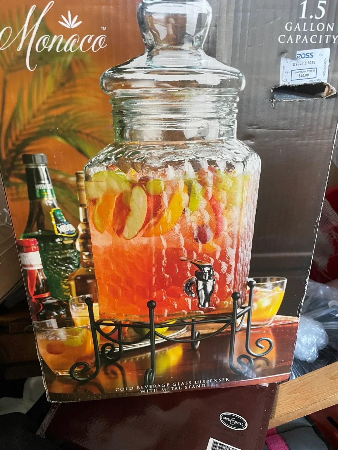 Monaco 1.5 Gallon Beverage Dispenser with Stand thumbnail