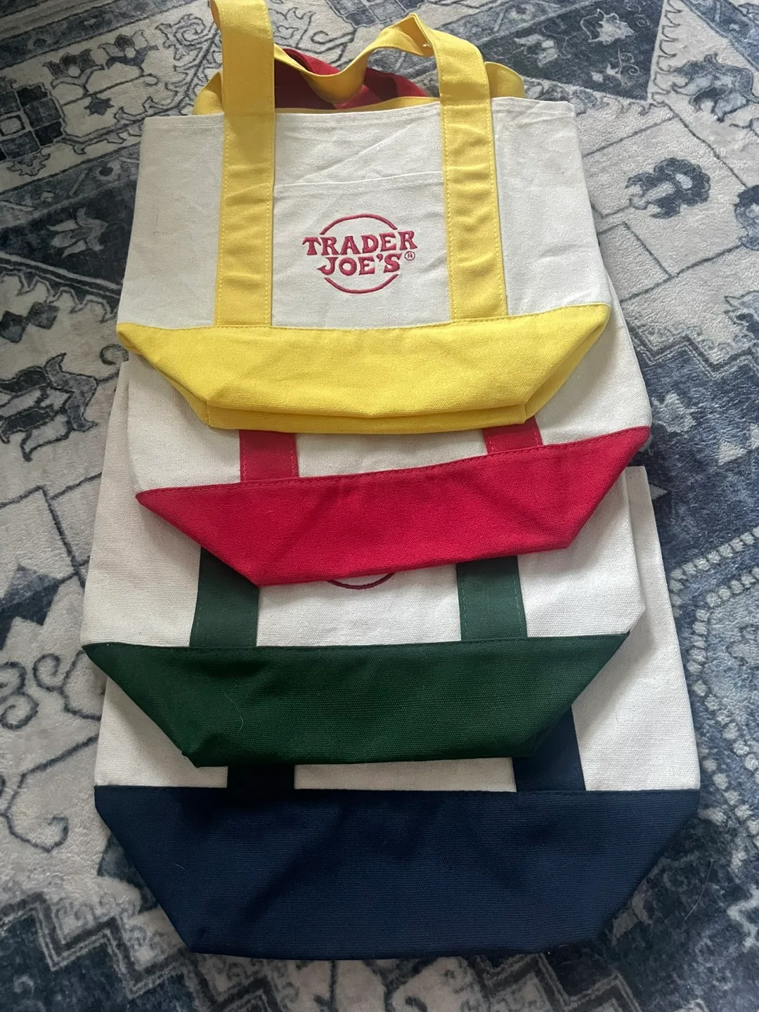 Trader Joe's Mini Canvas Tote Bag thumbnail