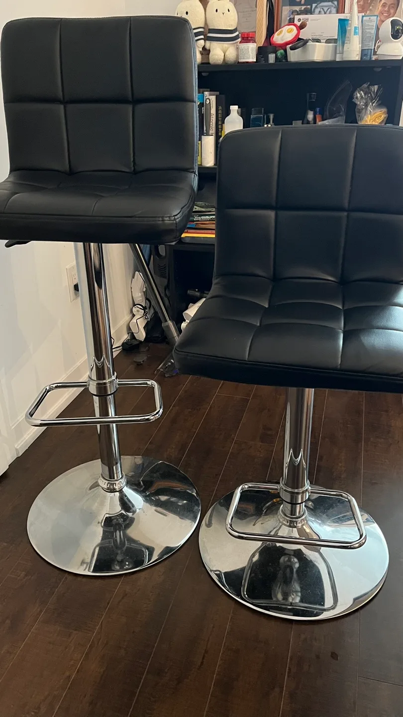 Two Black Bar Stools thumbnail