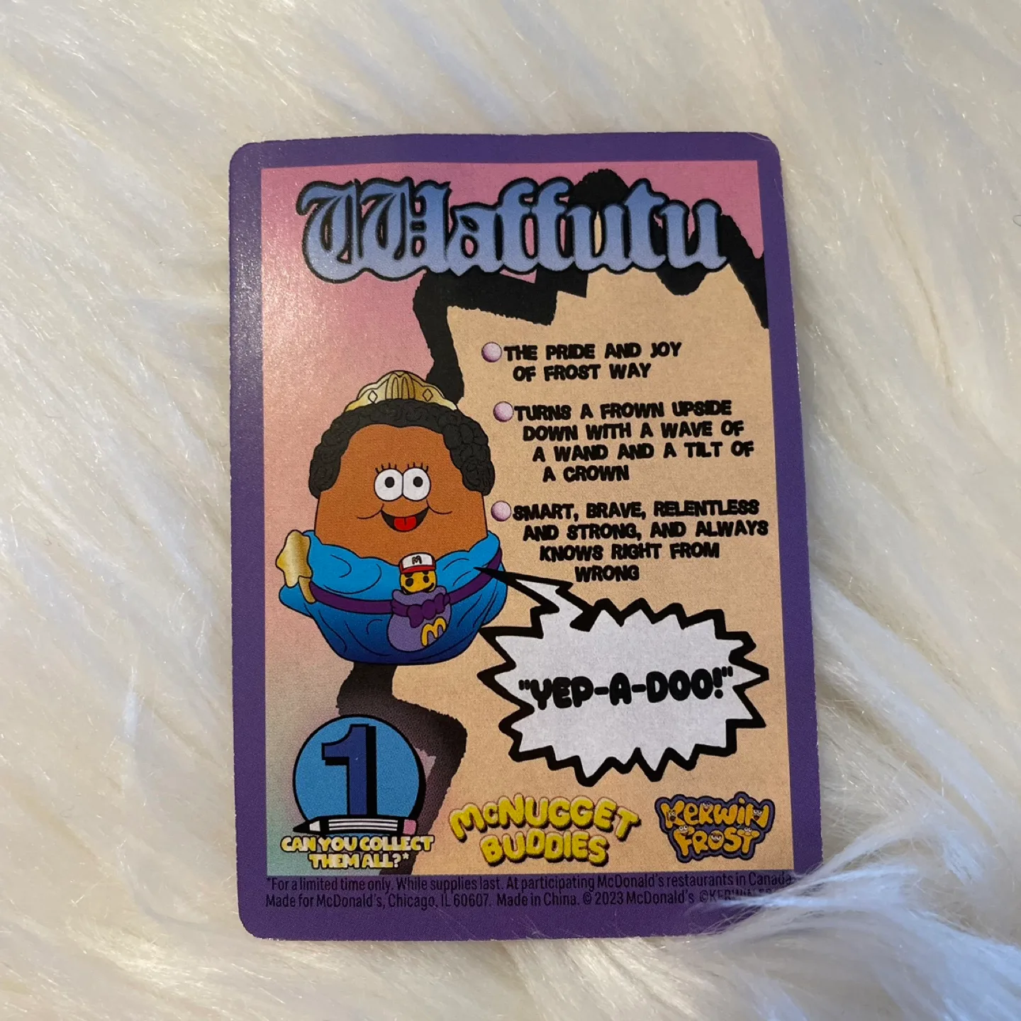 McDonald's Kerwin Frost McNugget Buddies Waffutu Figure image indicator(6)