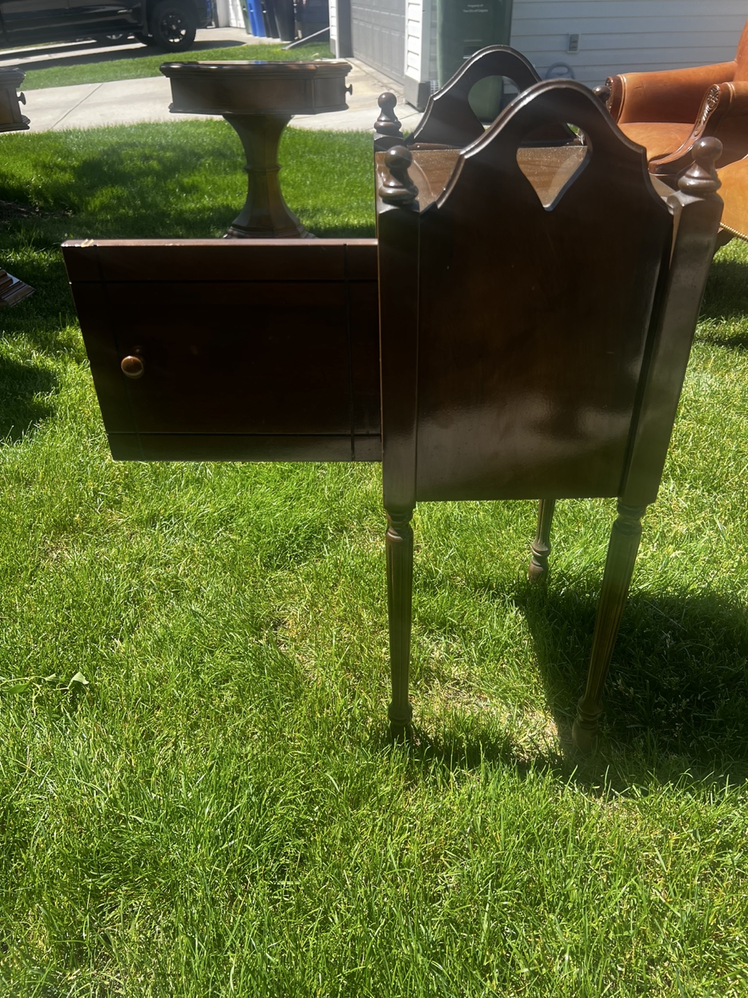 Vintage Wooden Bedside Table - photo 5