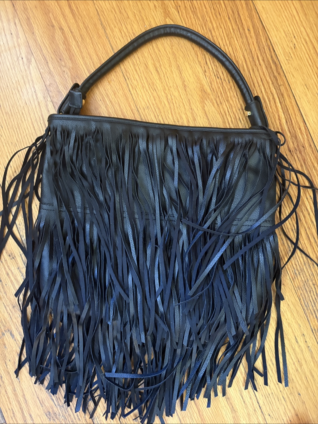 H&M Black Fringed Shoulder Bag - photo 2