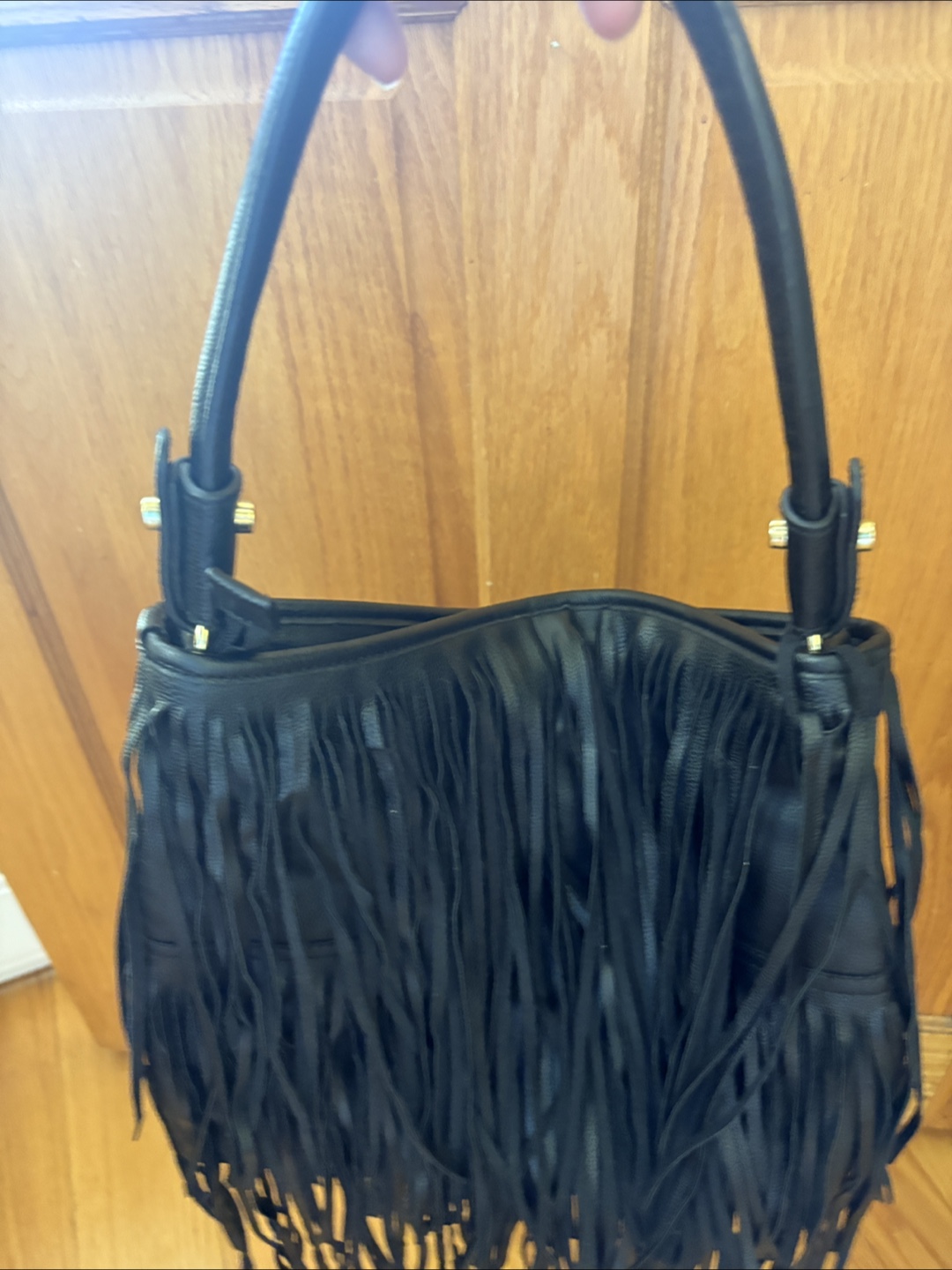 H&M Black Fringed Shoulder Bag