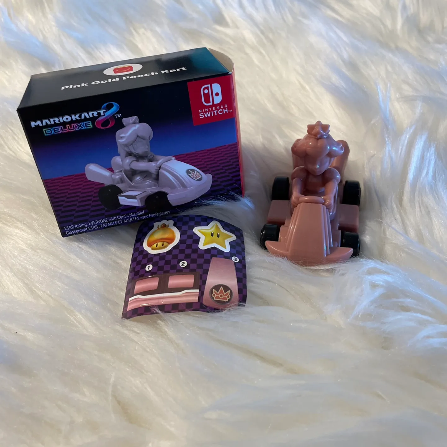 McDonald’s Happy Meal Mario Kart 8 Deluxe Pink Gold Peach Kart thumbnail