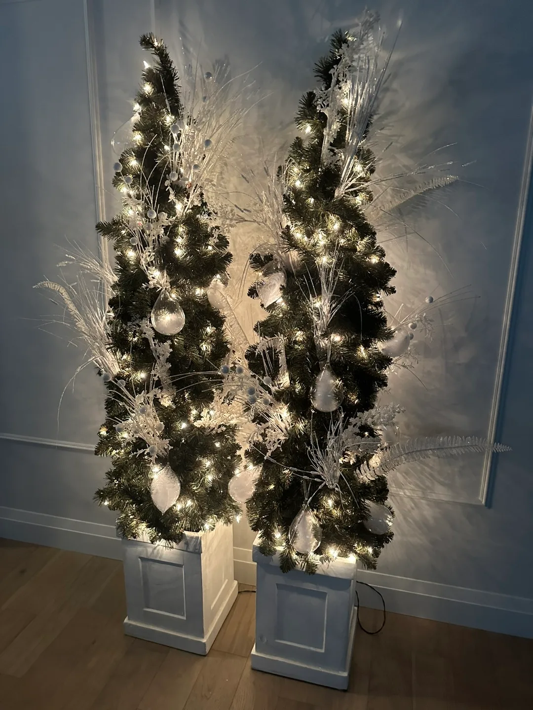 6 foot tall Christmas Trees - potted  - includes ornaments thumbnail