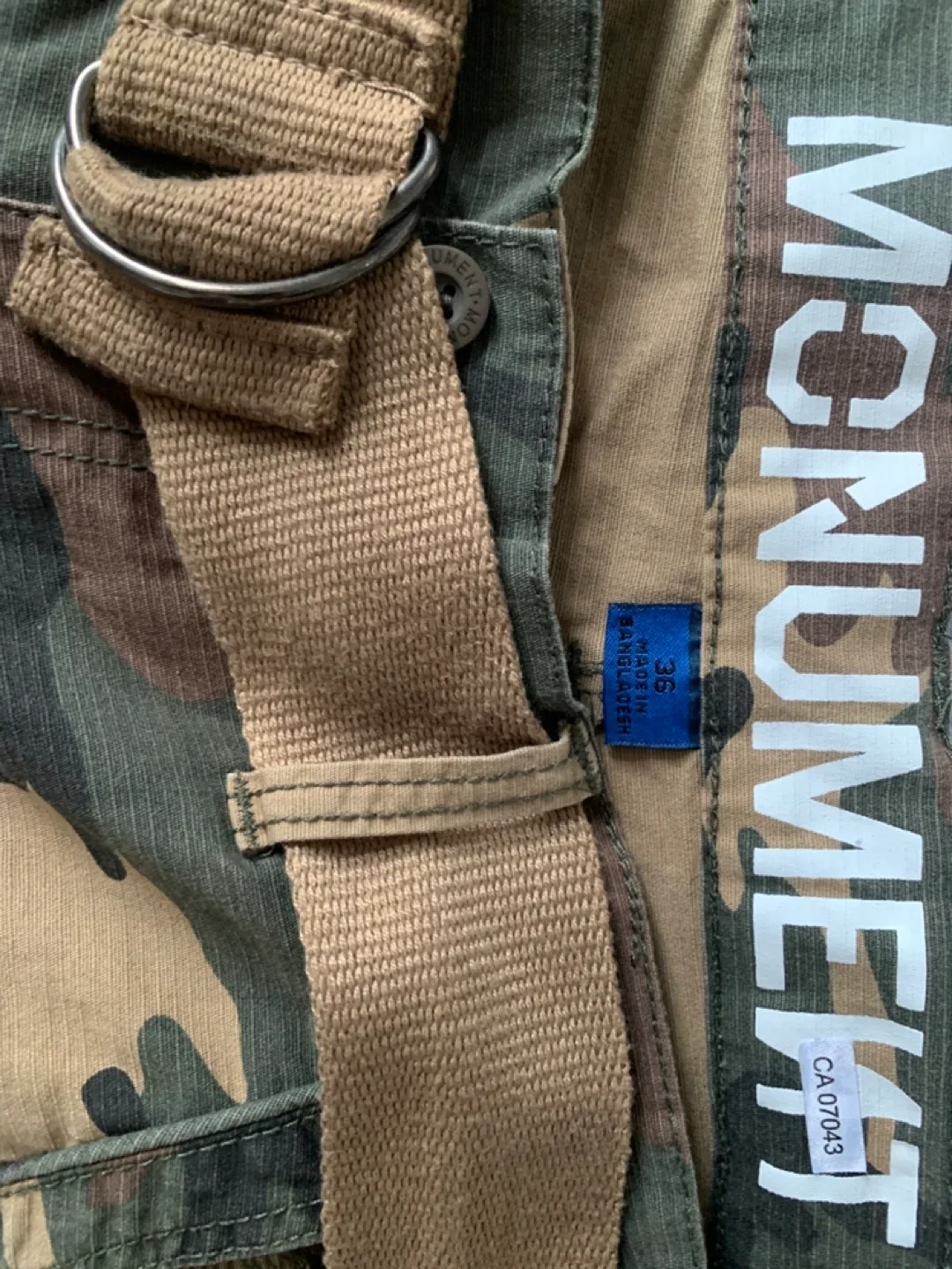 Monument Camo Cargo Pants - Size 36 thumbnail