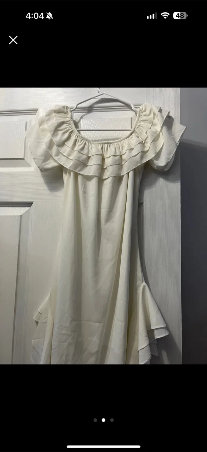 Off-White Ruffled Dress image indicator(2)