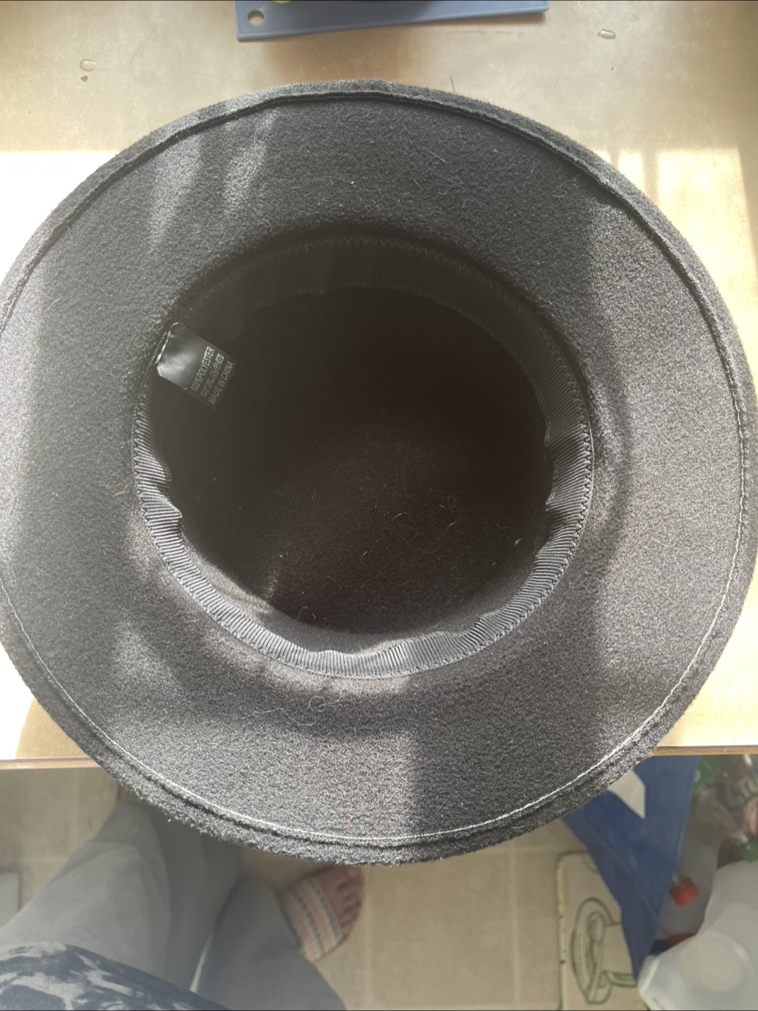 🇨🇦 🍁 Black Wool Hat - Size 7 1/4 - photo 2