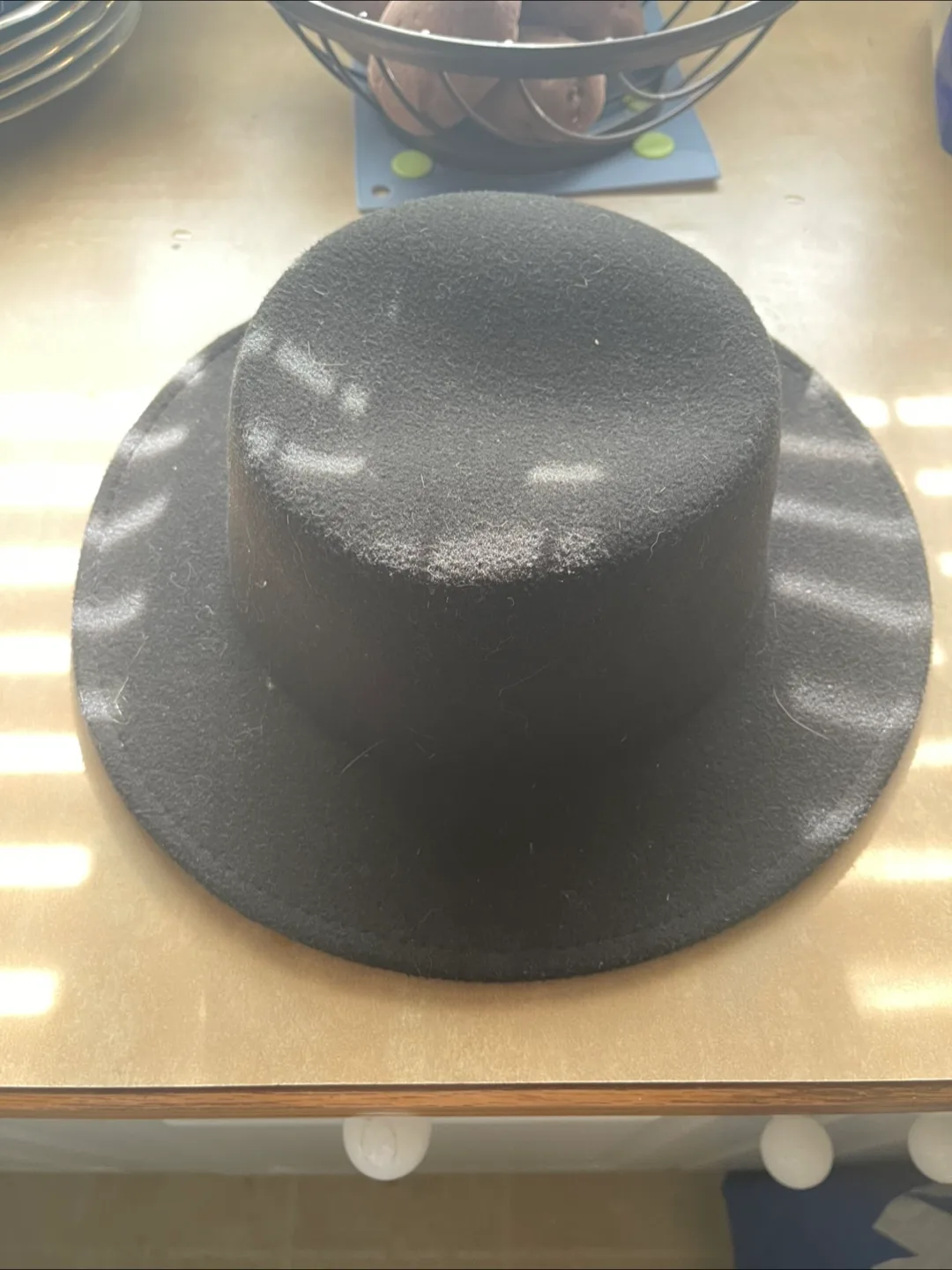 🇨🇦 🍁 Black Wool Hat - Size 7 1/4 thumbnail