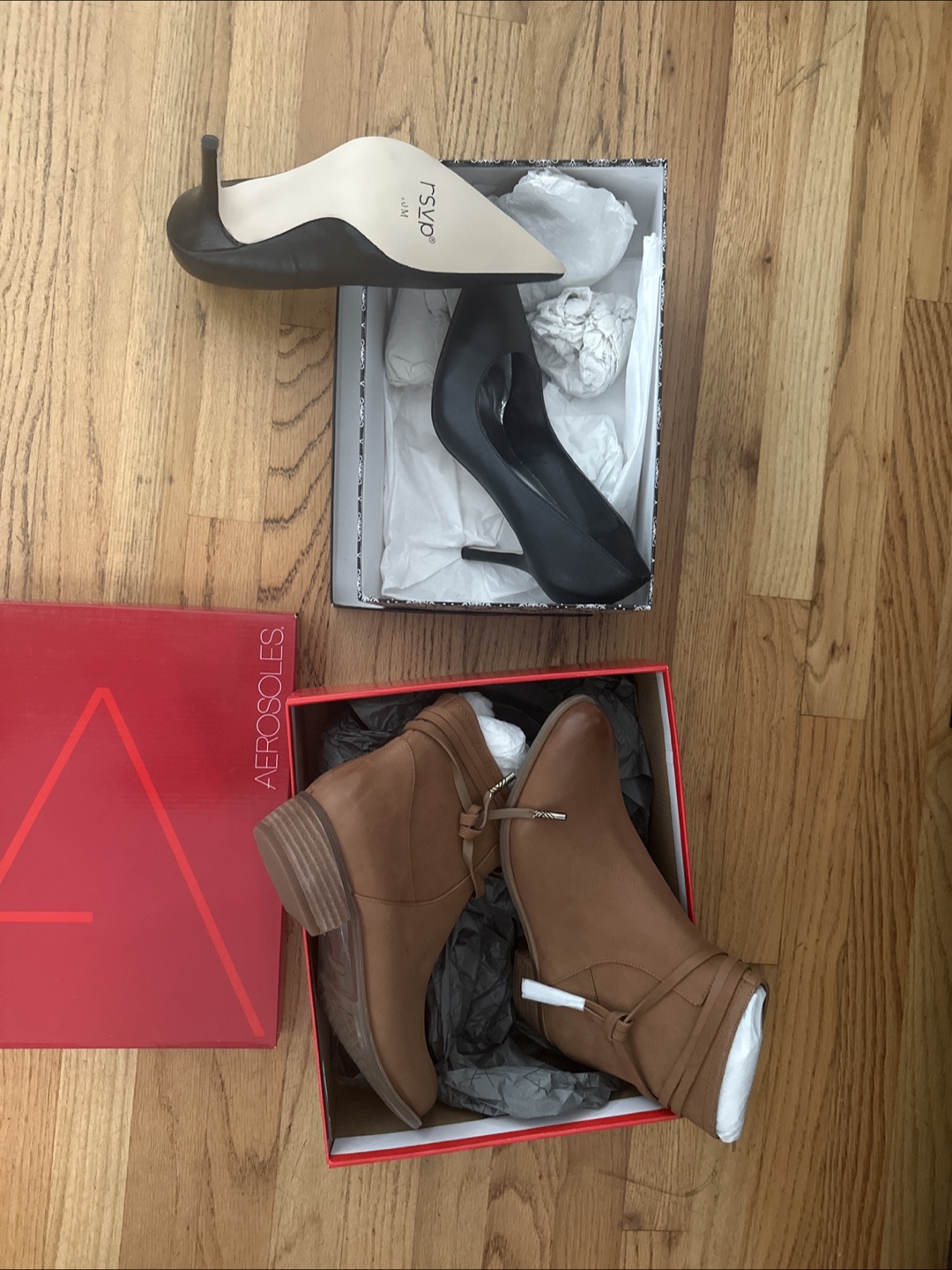 Brand new women’s black heels and brown boots. - photo 3
