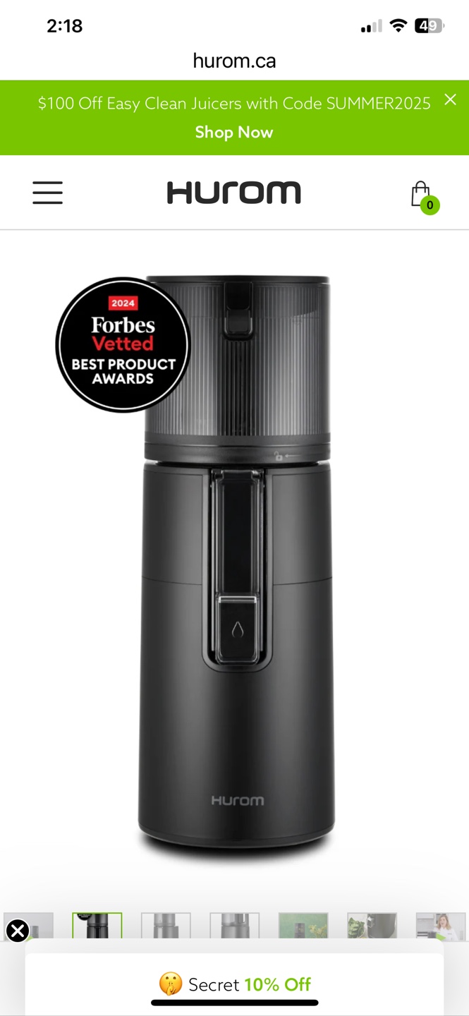 Hurom H400 Easy Clean Slow Juicer - Like New! - photo 3