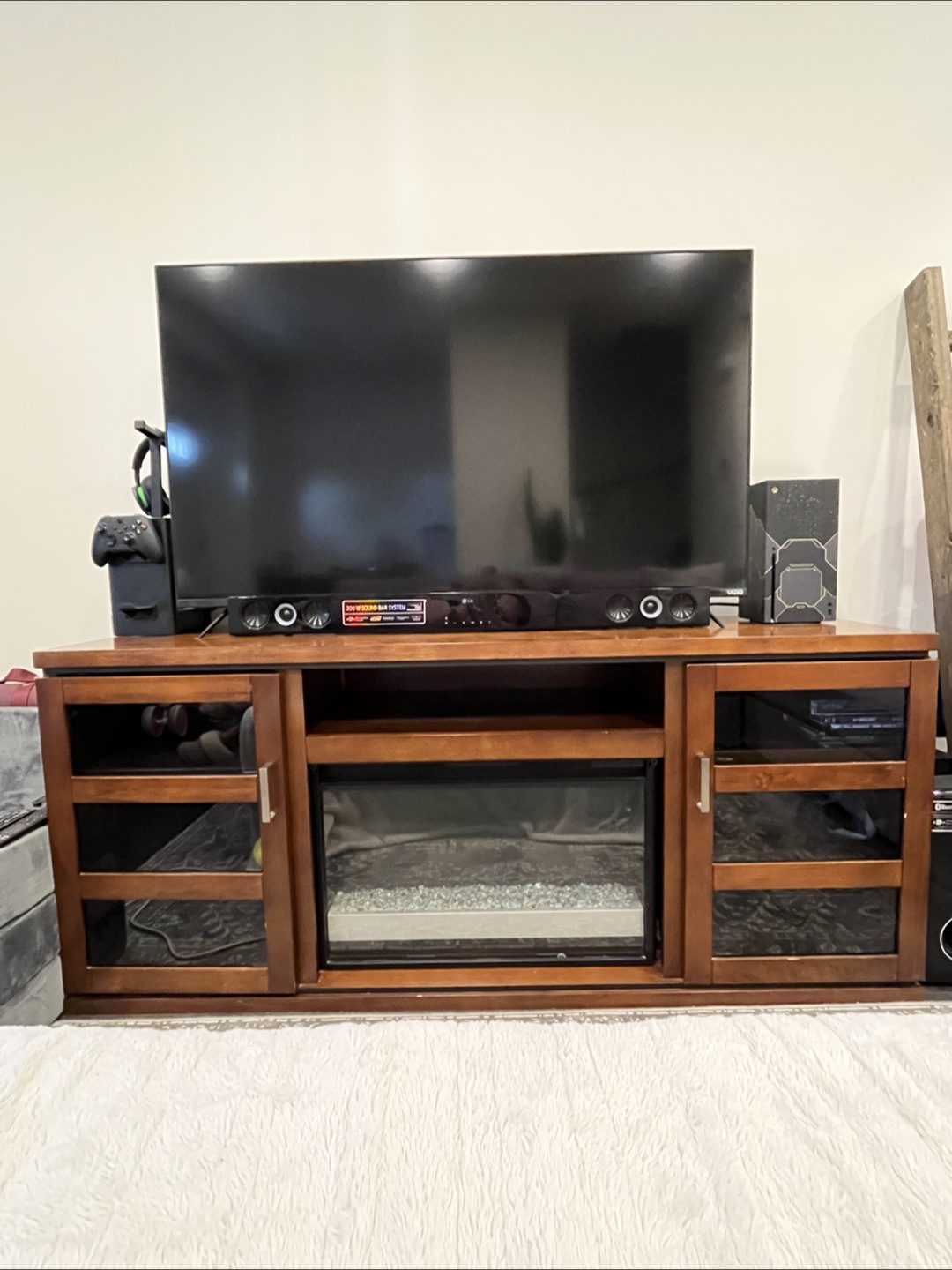 TV Stand with Electric Fireplace Insert - photo 3