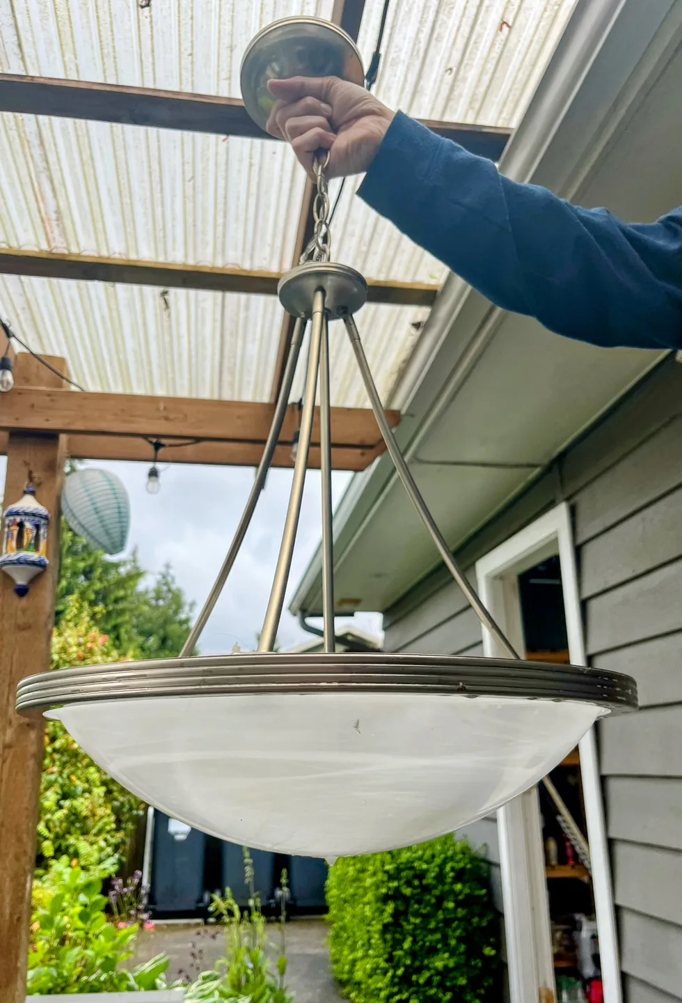 Brushed Nickel Finish Chandelier Light thumbnail