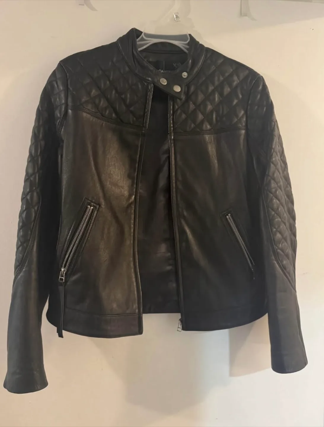 Real Leather black jacket - small - Moda International thumbnail