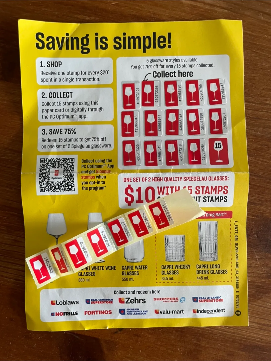 PC Optimum Stamps fir Free Glassware thumbnail