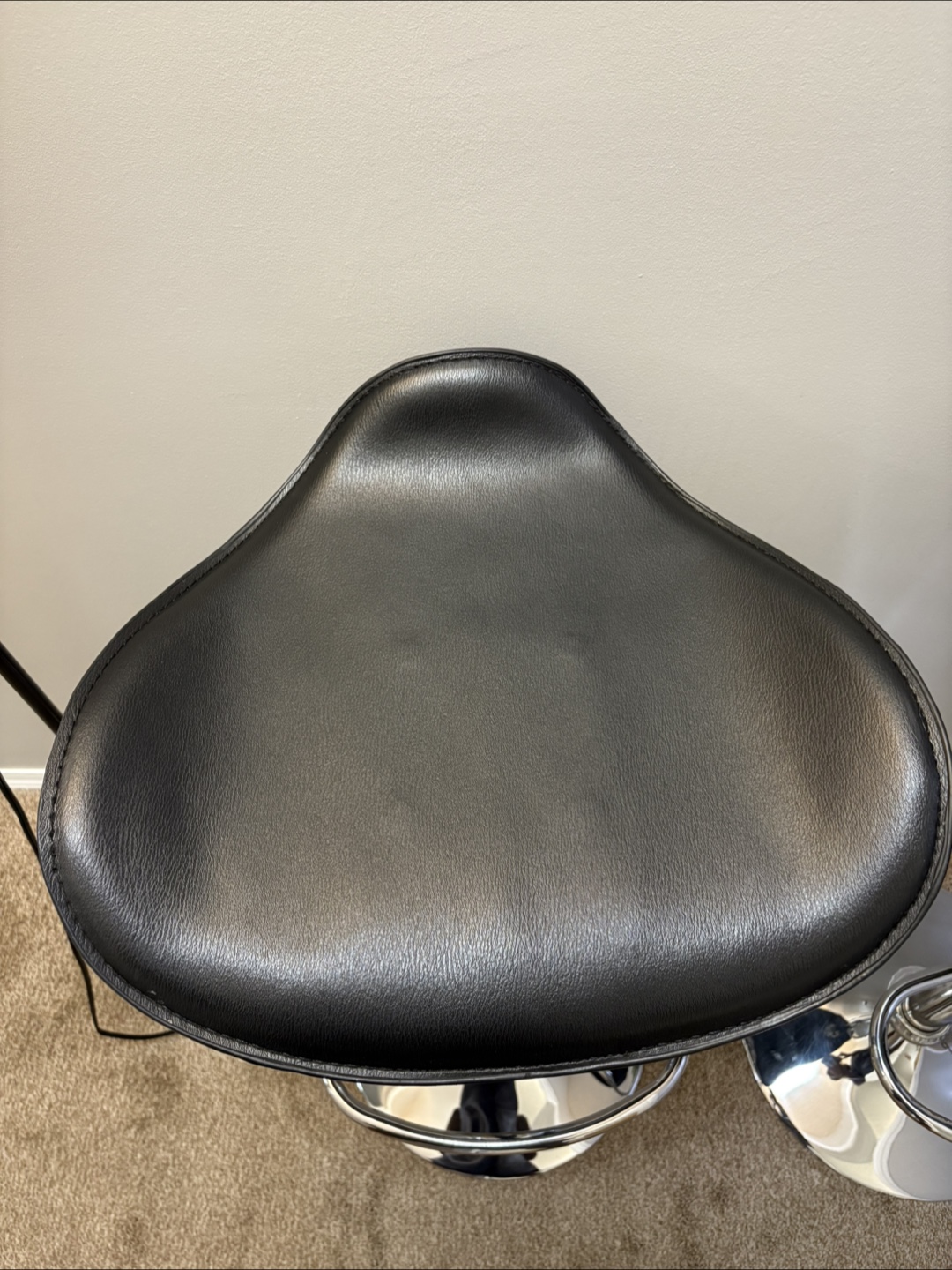 Set of 2 Black Adjustable Bar Stools - photo 4