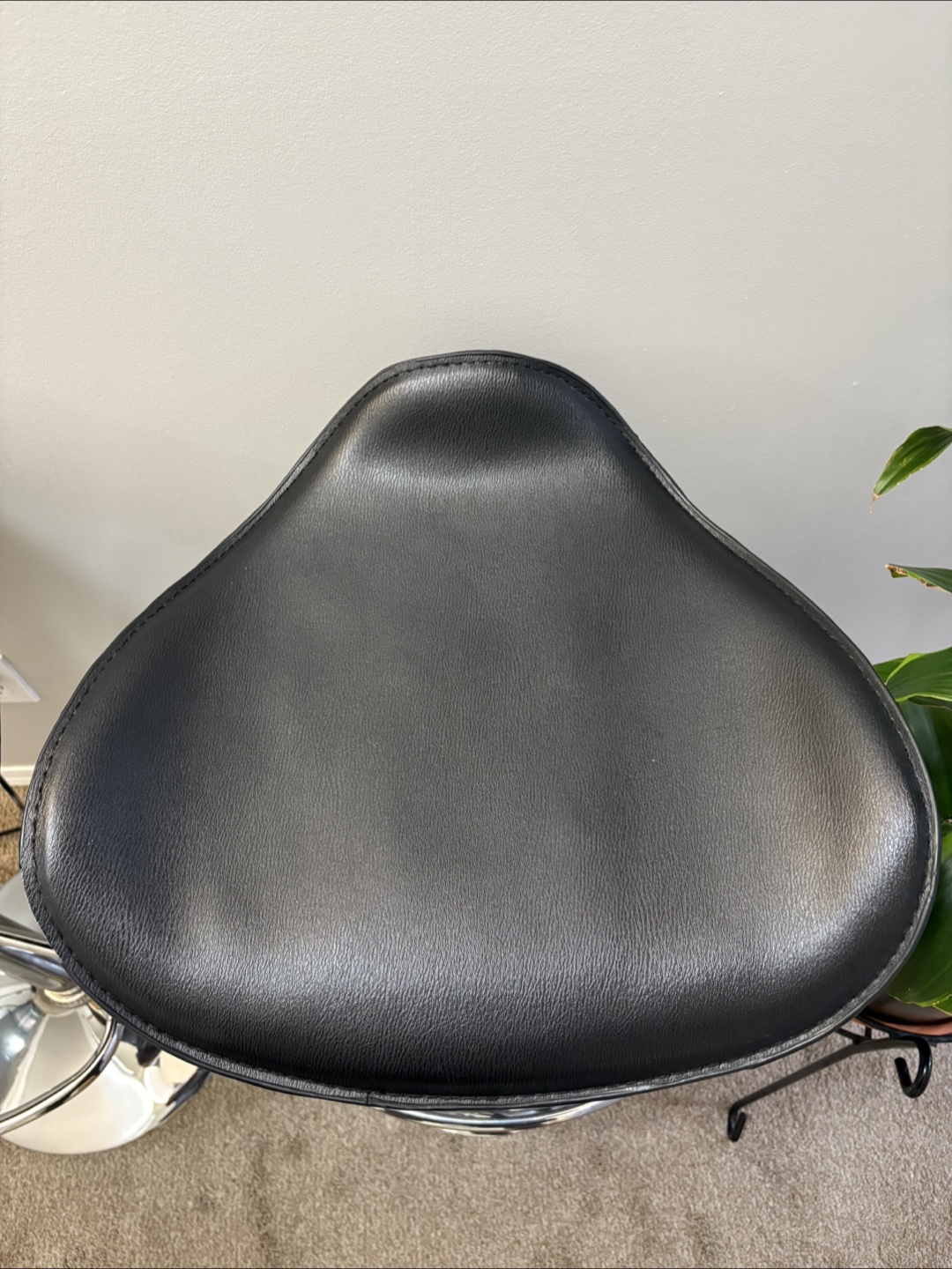 Set of 2 Black Adjustable Bar Stools - photo 3