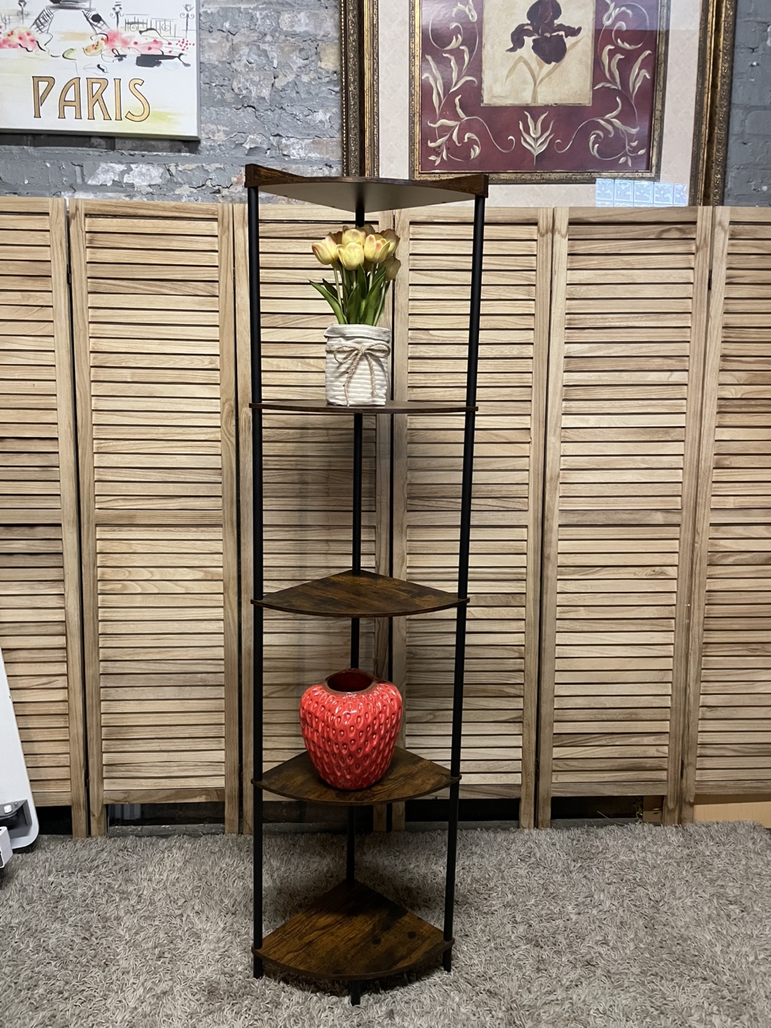 Corner Shelf, 5-Tier Bookshelf