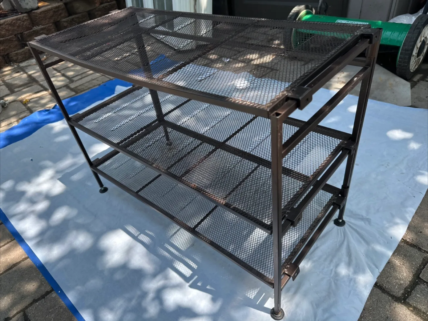 Metal Mesh 3-Tier Shelf - Brown thumbnail