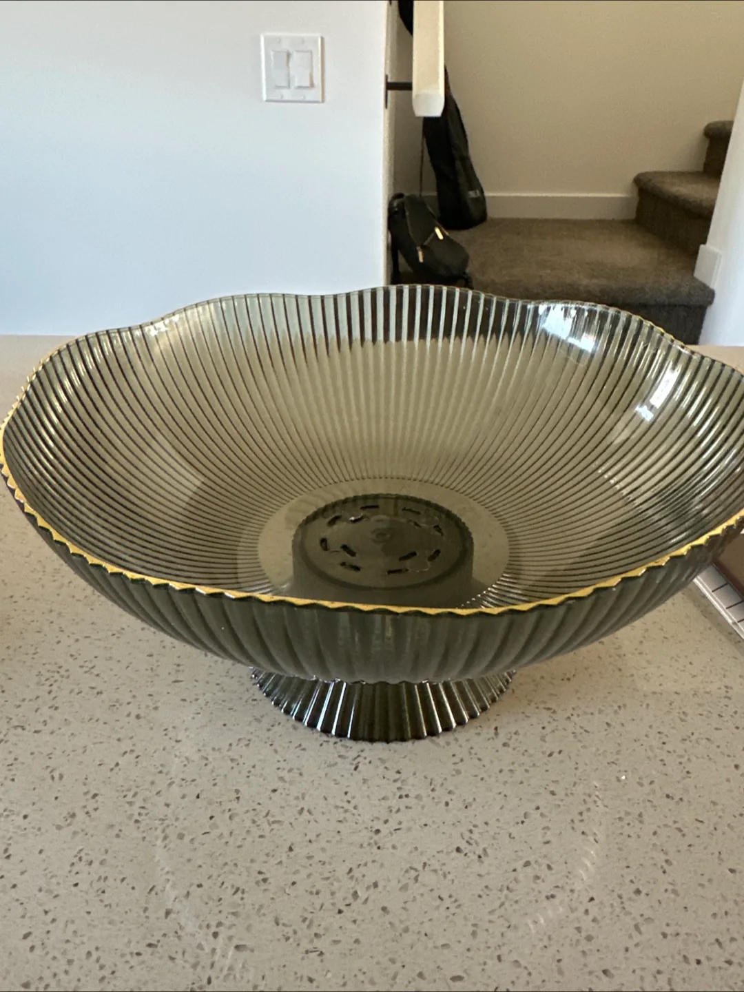 Elegant Footed Bowl - Grey thumbnail