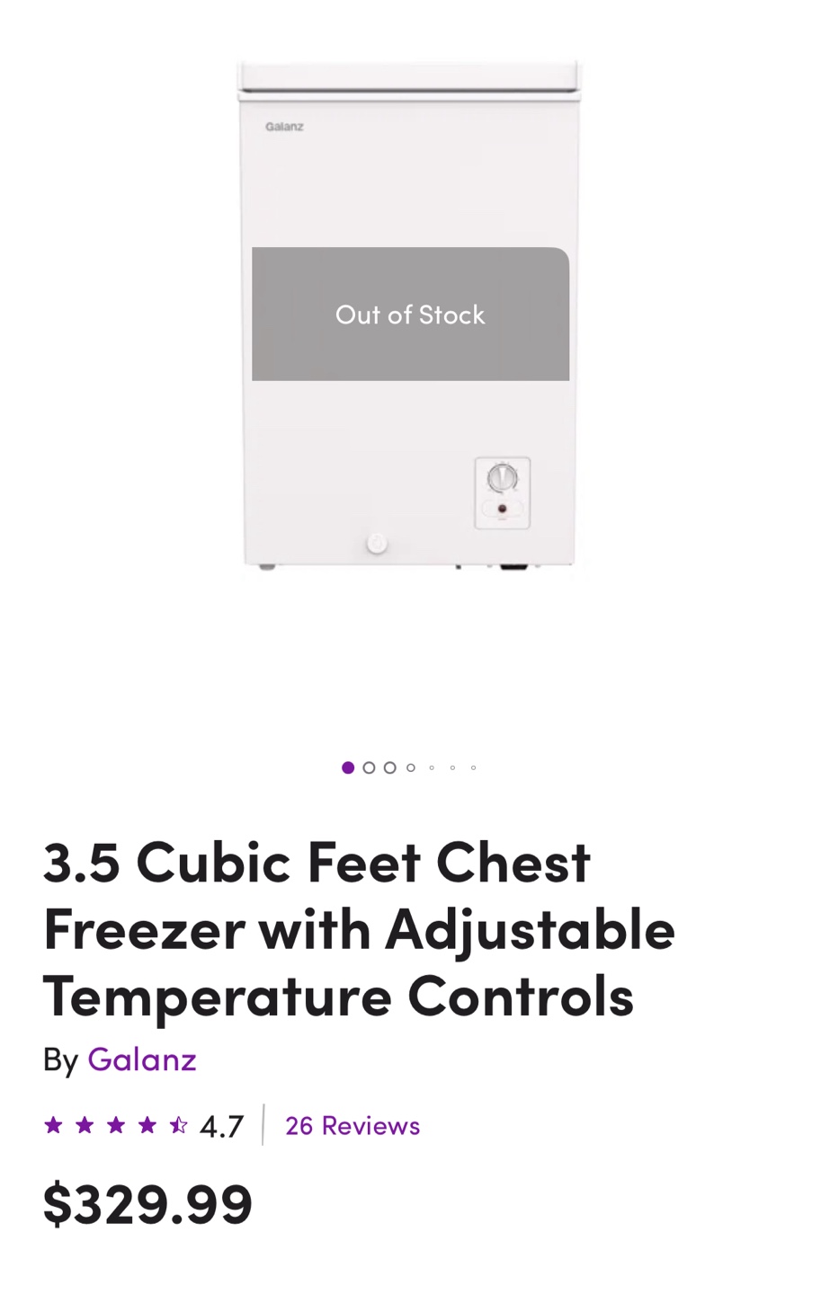 Galanz 3.5 Cubic Feet Chest Freezer - photo 5