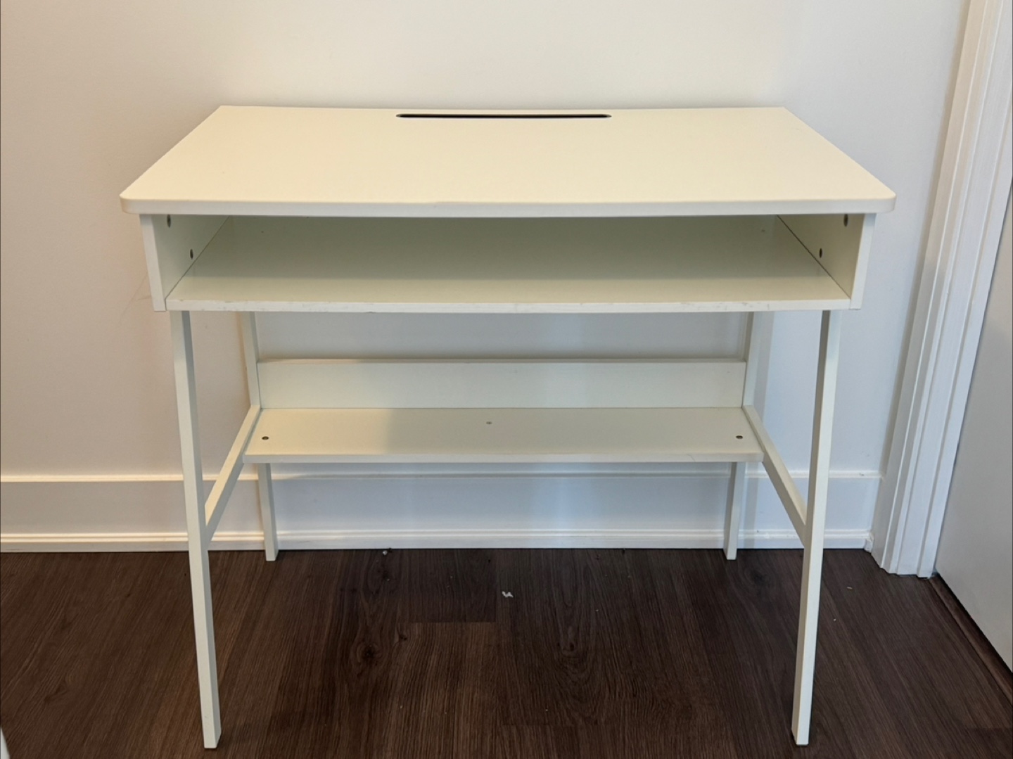 MOVING SALE: DEILALY White Desk – Perfect for Small Spaces - photo 2