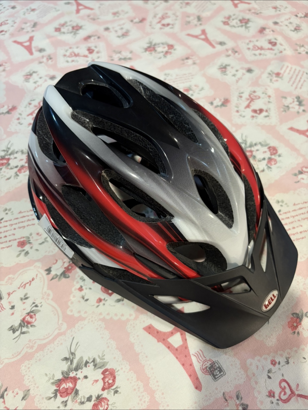 Bell adjustable Bike Helmet - Red, White & Black