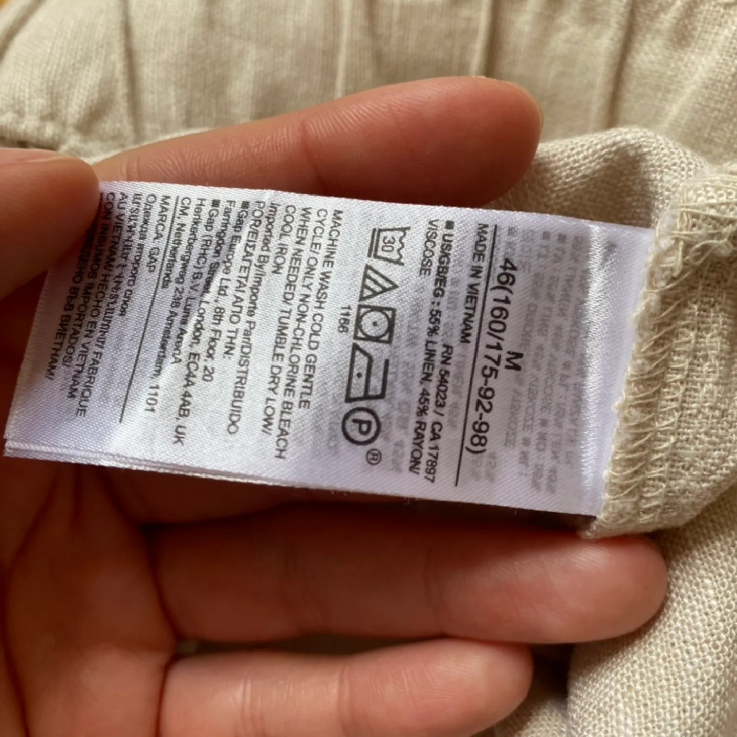 GAP Linen Blend Wide Leg Pants - Size M image indicator(5)