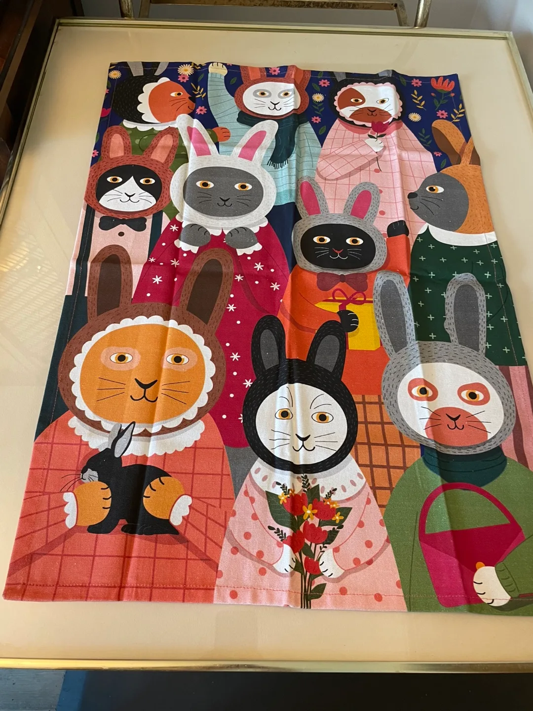 Bunny Naked Decor Tea Towel  - NEW thumbnail