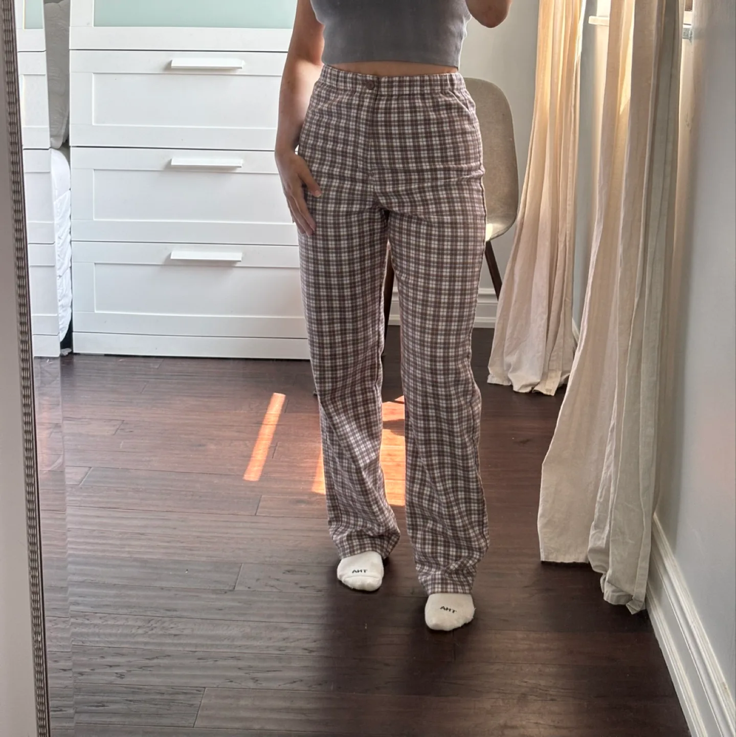 Brandy Melville | Plaid Pants - O/S thumbnail