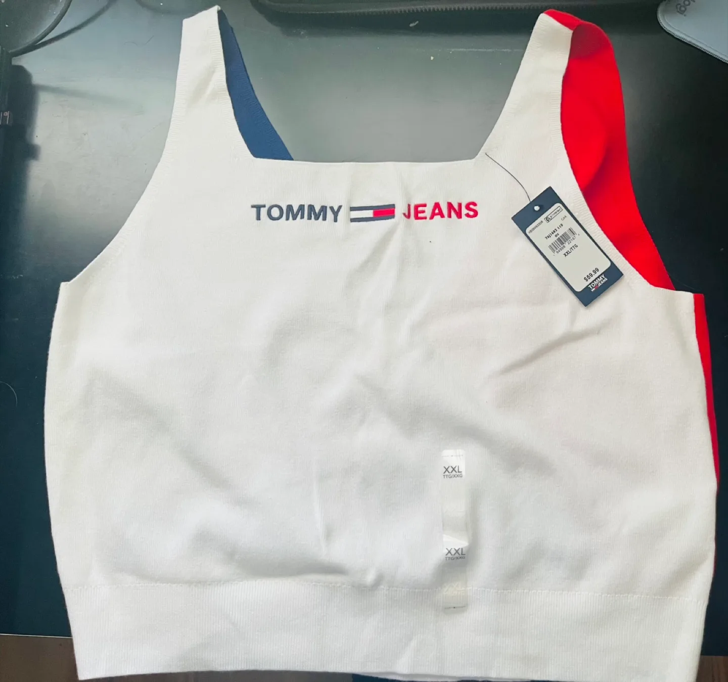 Tommy Jeans XXL Colour Block Crop Top - New image indicator(2)