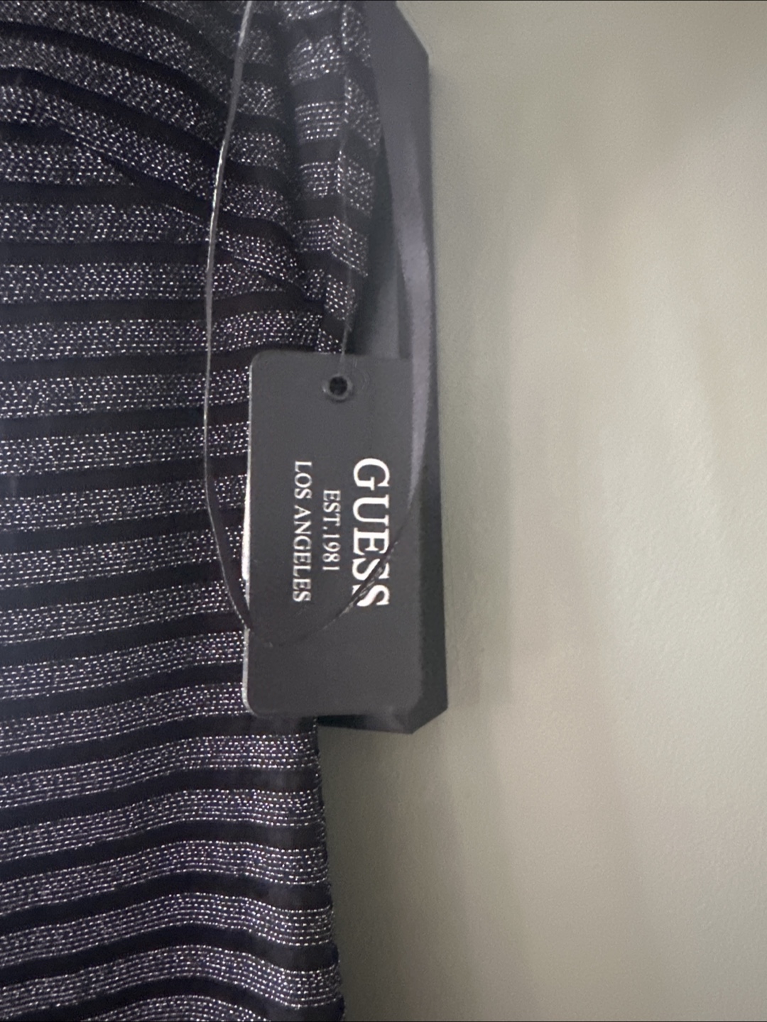 Guess Black/Silver Striped Dress - Size 2 - photo 3
