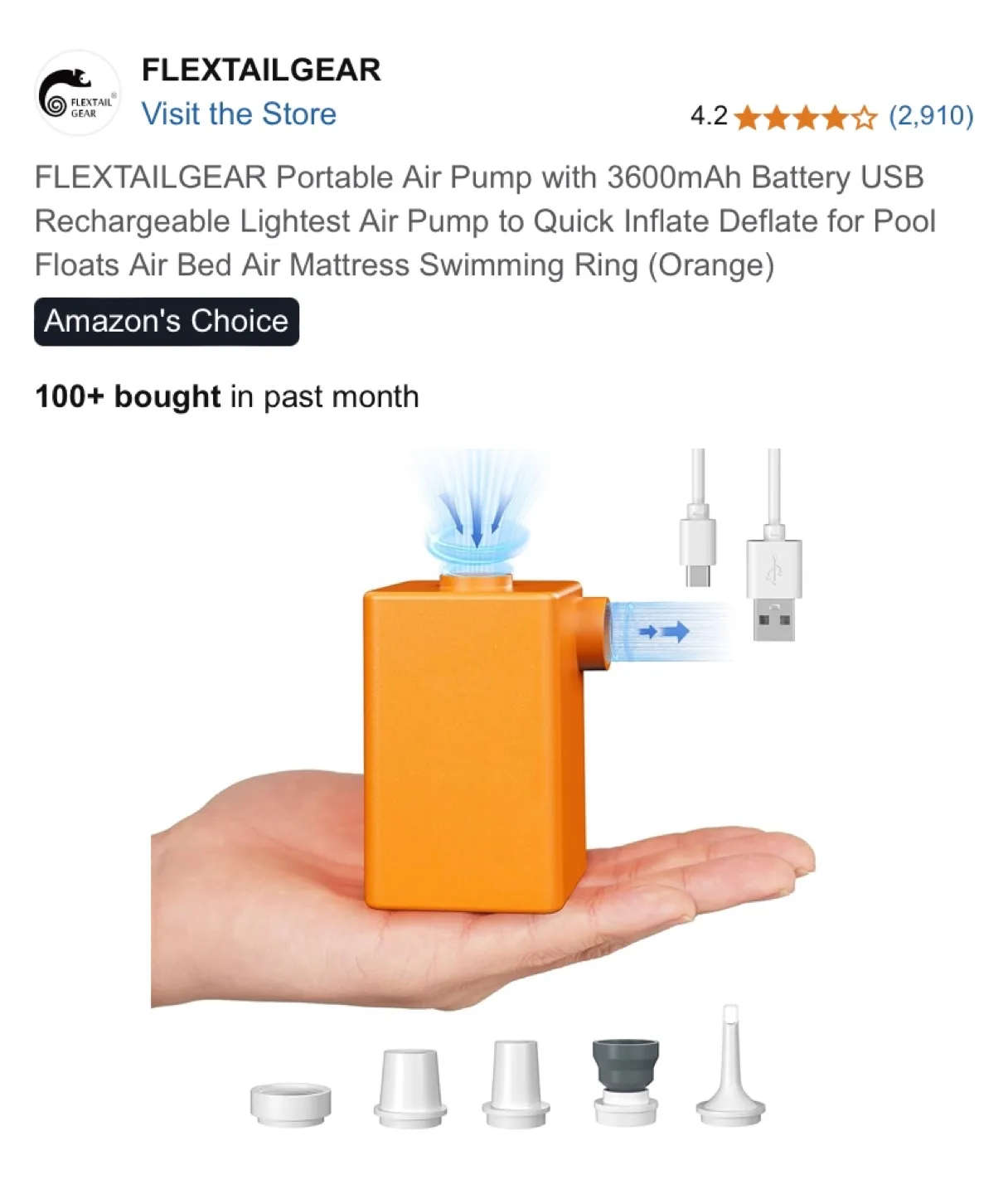 FLEXTAILGEAR Portable Air Pump thumbnail