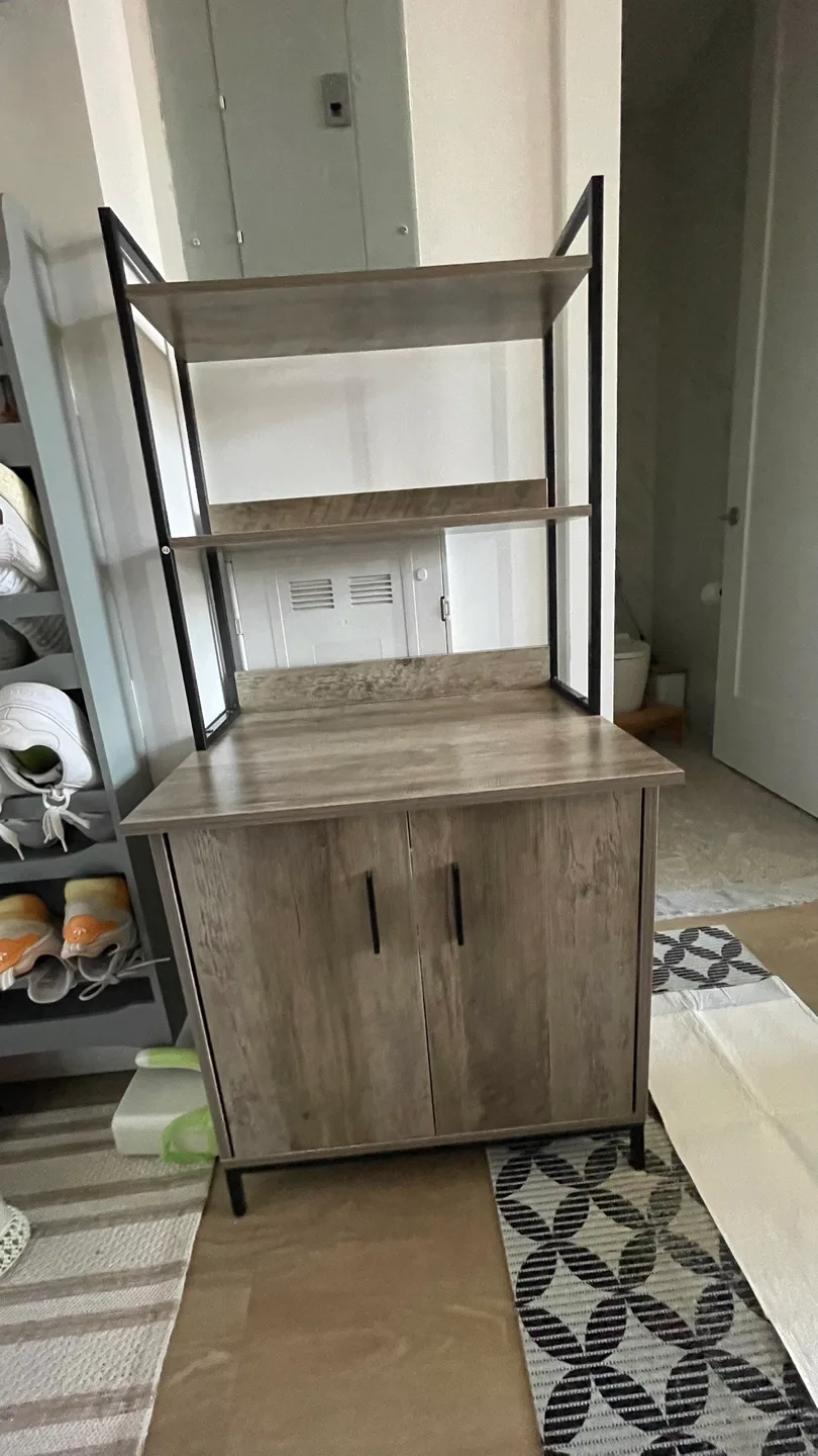 Cat Litter Box Enclosure with Shelves image indicator(2)