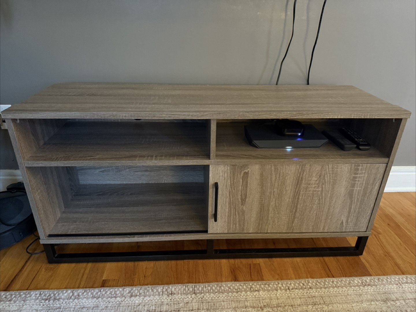 Wood TV Stand with Storage - photo 2