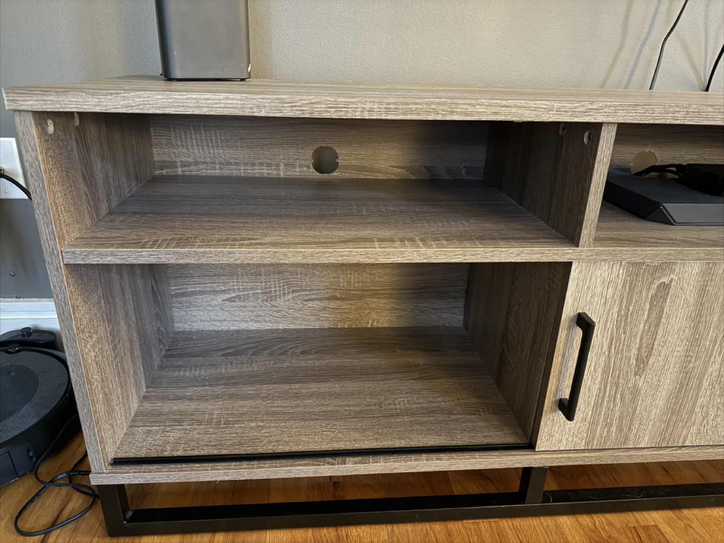 Wood TV Stand with Storage - photo 4
