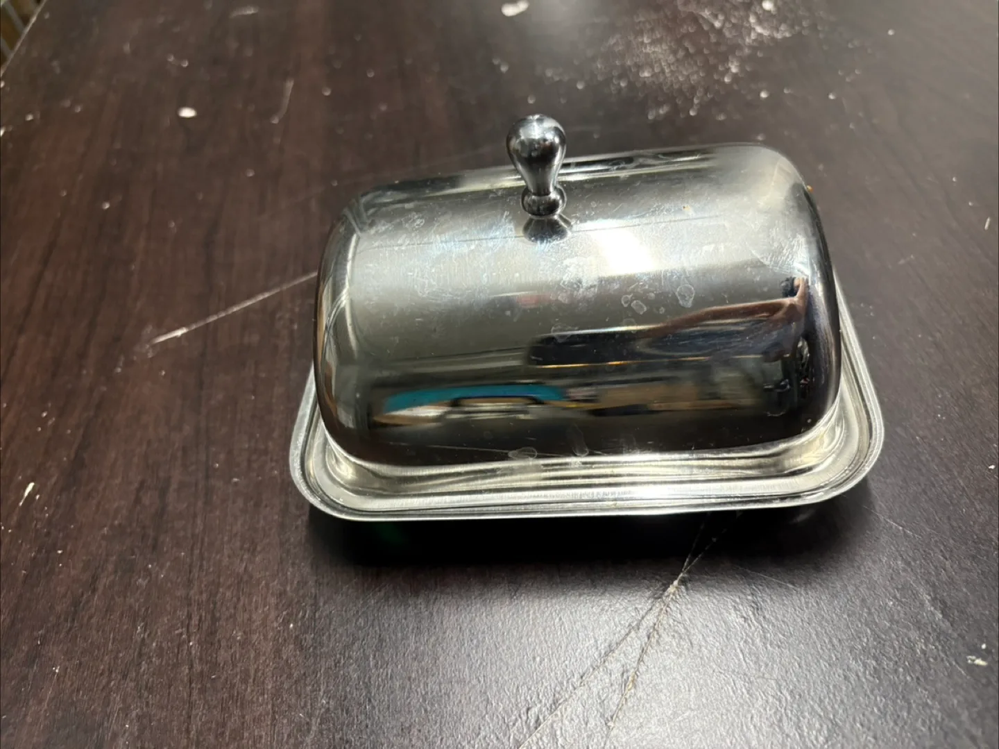 Stainless Steel Butter Dish with Lid thumbnail
