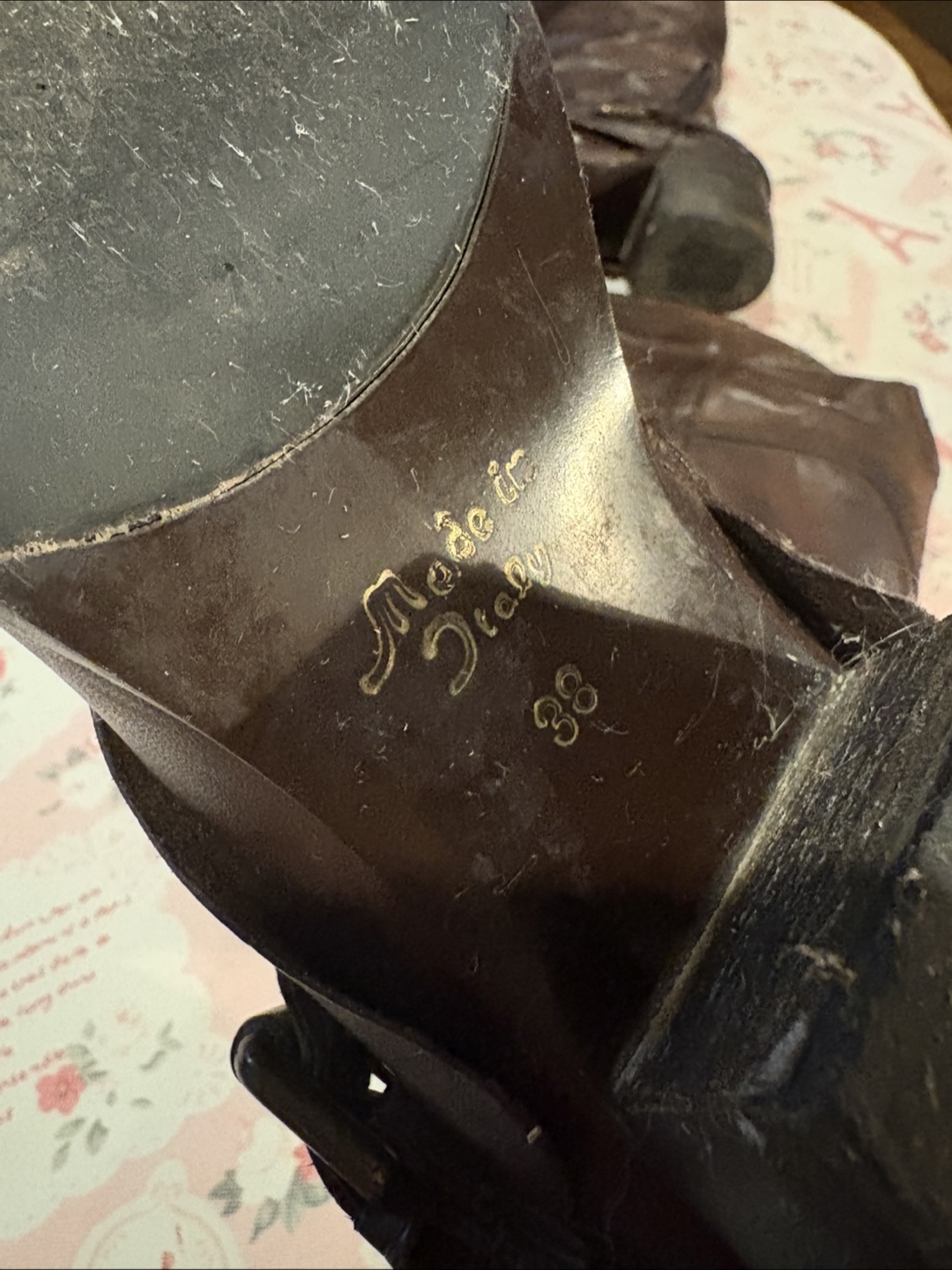 Brown Cowhide Knee High Boots Made in Italy - Size 38 - photo 3