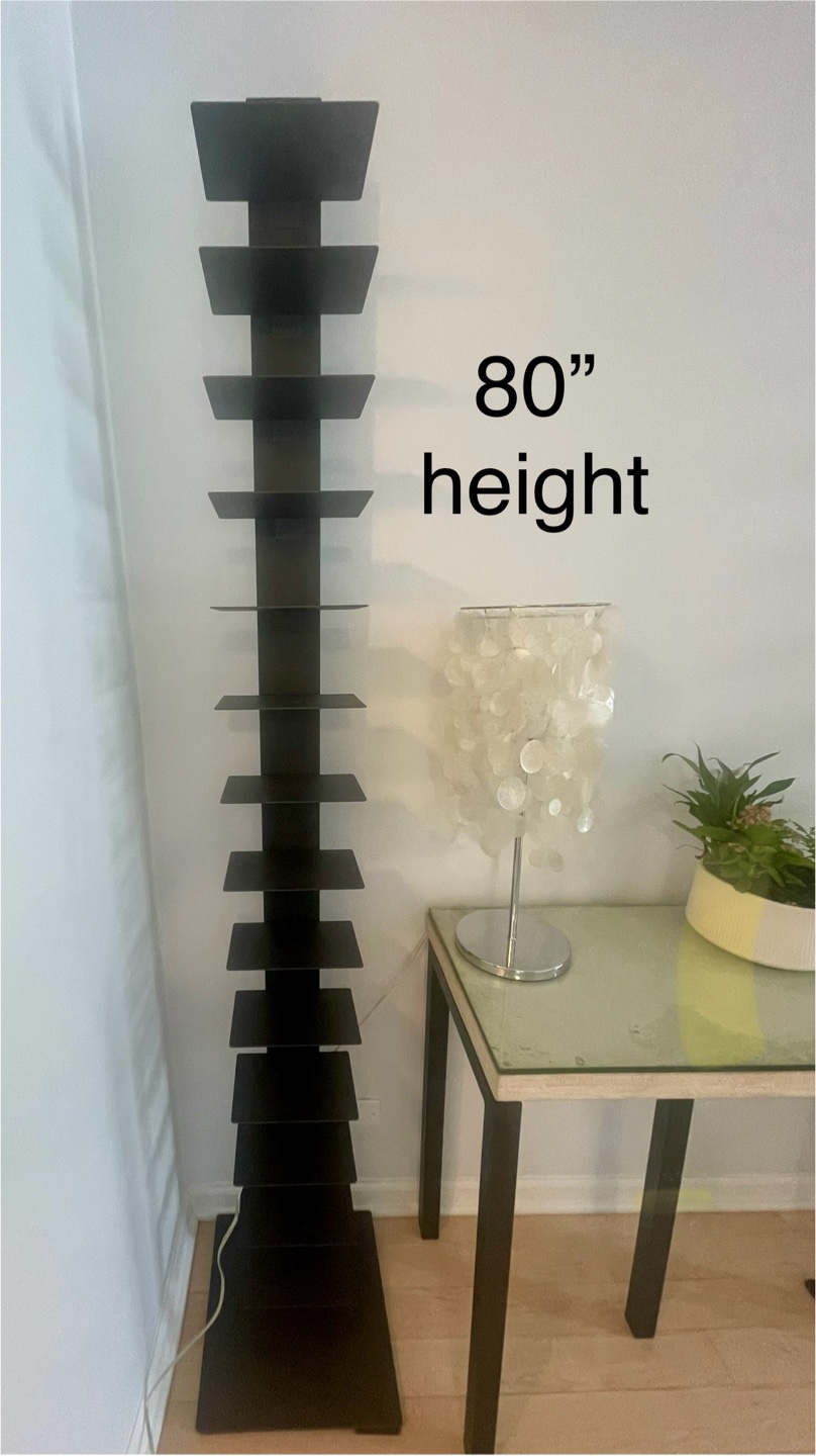 Black Metal Media Storage Tower - 80" Height - photo 2