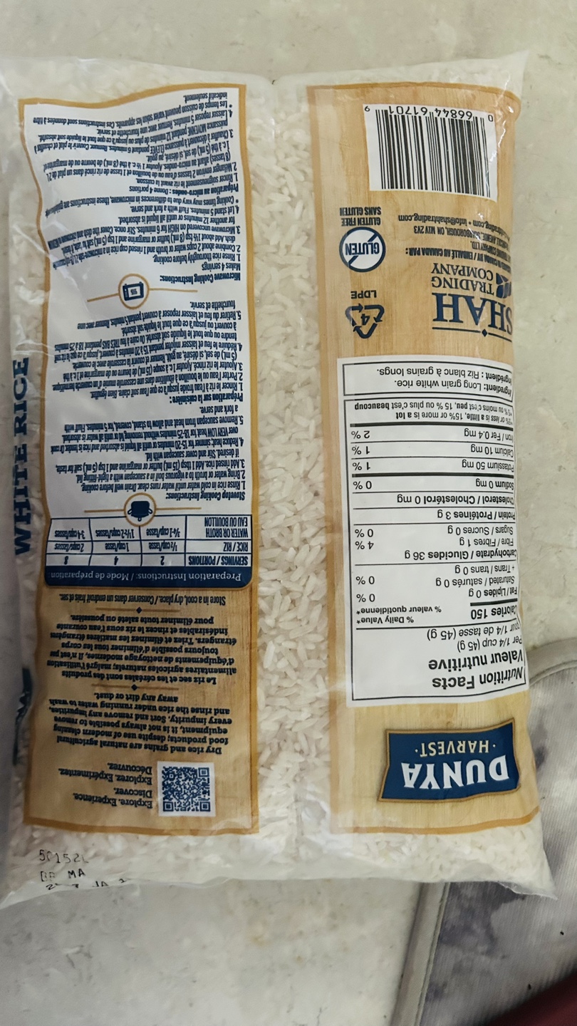 Dunya Harvest Long Grain White Rice - 900g - photo 2