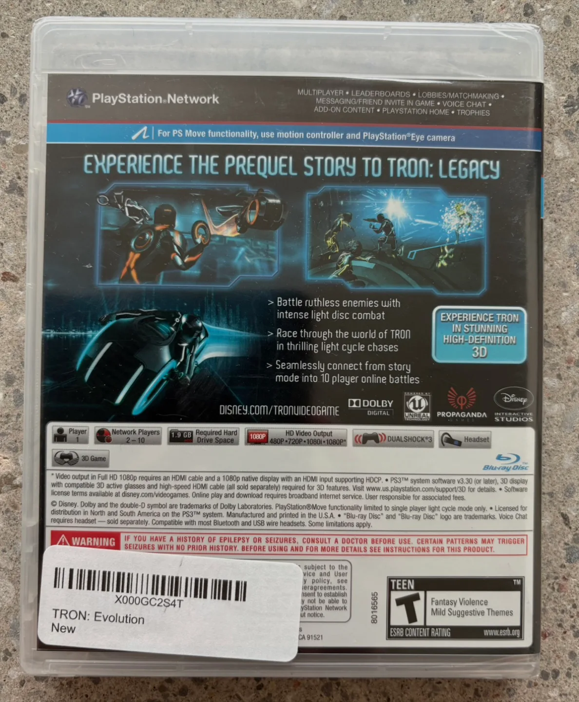Disney Tron Evolution PS3 Brand New Sealed image indicator(2)