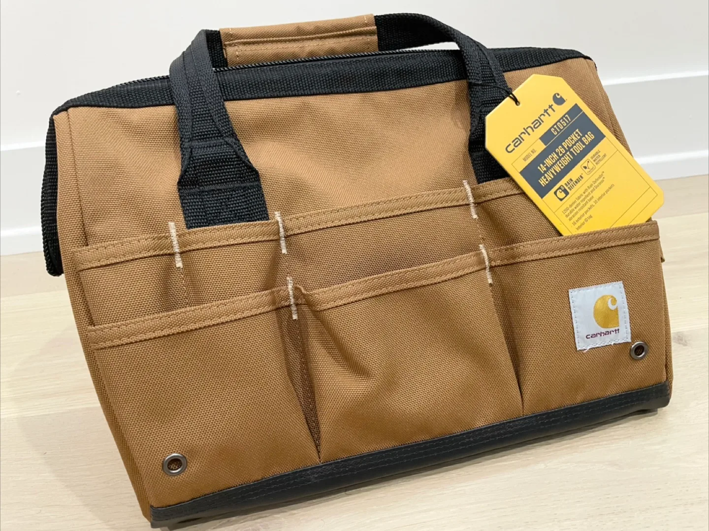Carhartt 14” 26 Pocket Heavyweight Tool Bag. New! thumbnail