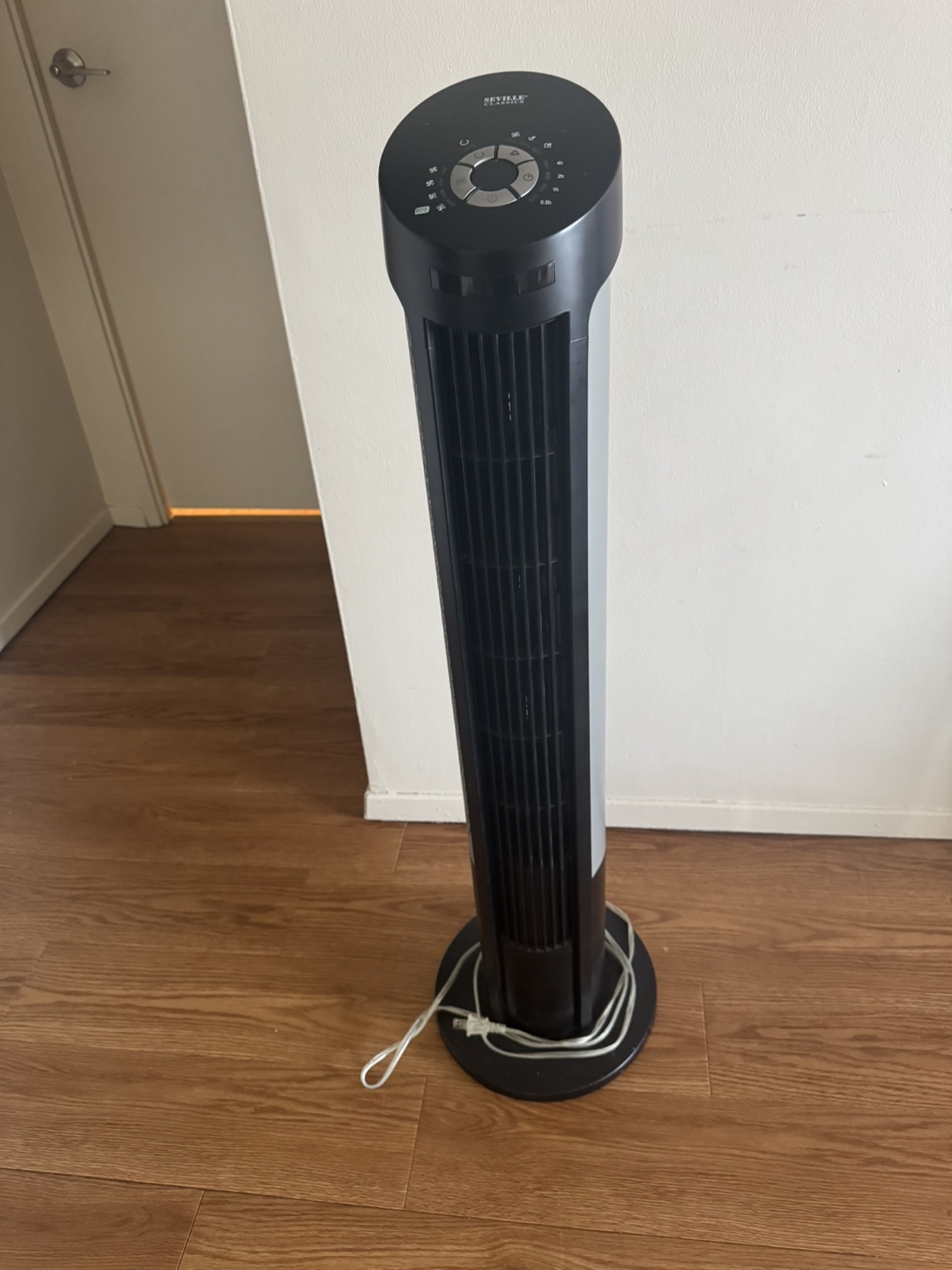 Seville Classics Tower Fan - Black and Silver