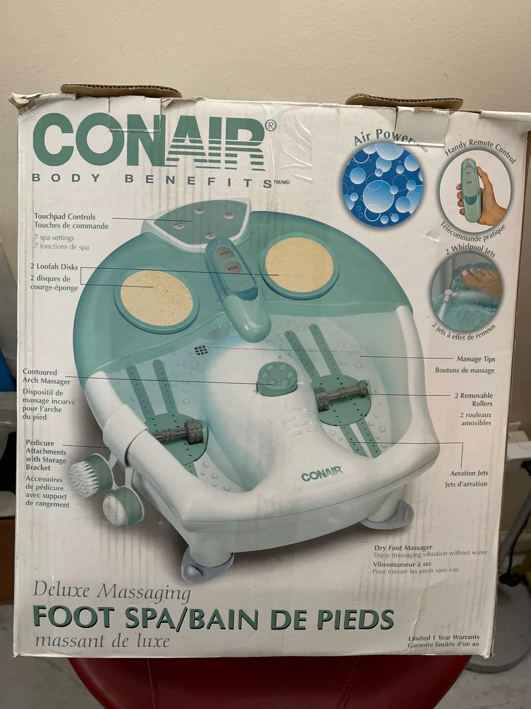 🇨🇦 Conair Body Benefits Deluxe Massaging Foot Spa