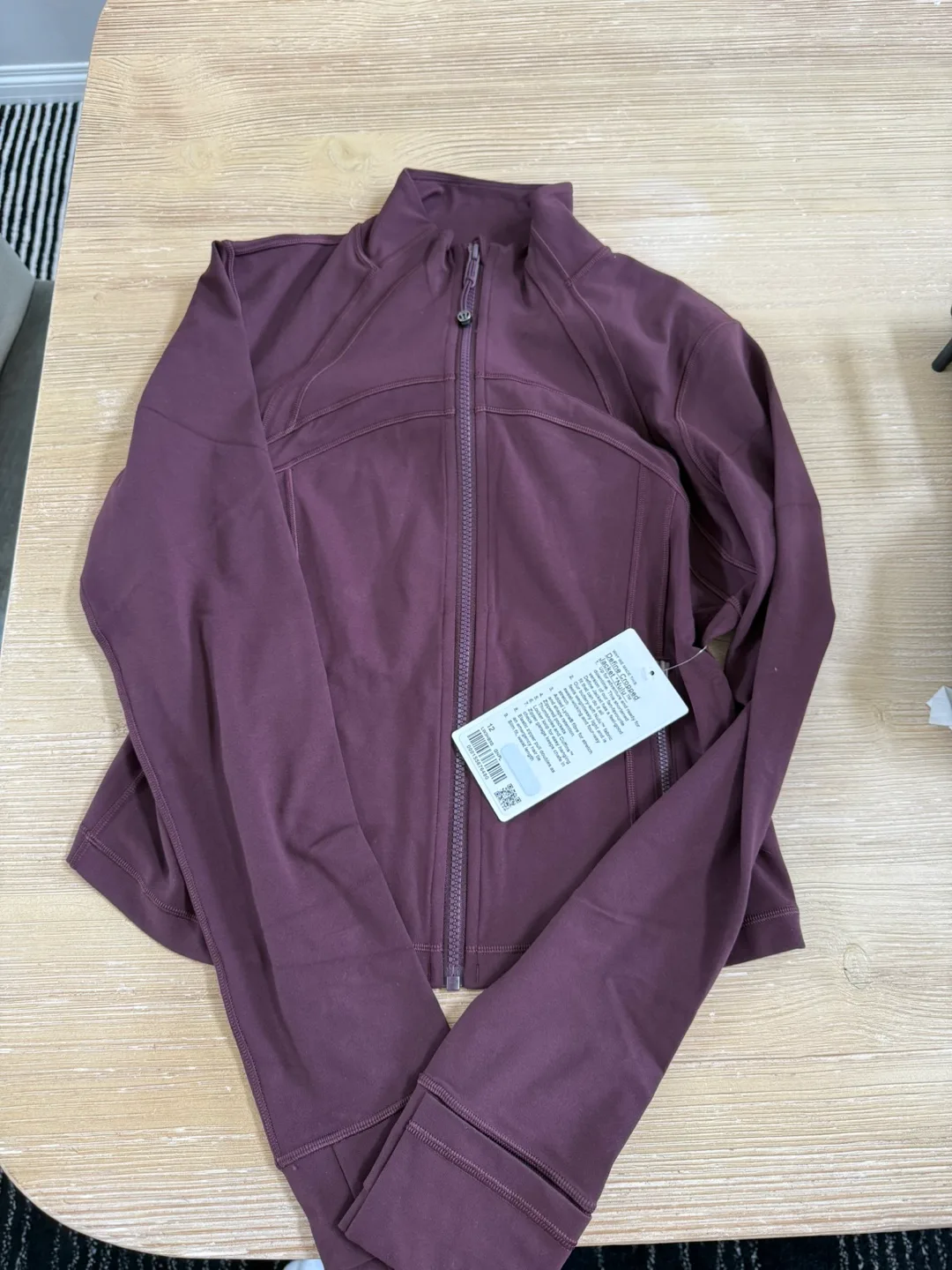 Lululemon Define Cropped Jacket Nulu Goodnight Plum - Size 12 thumbnail