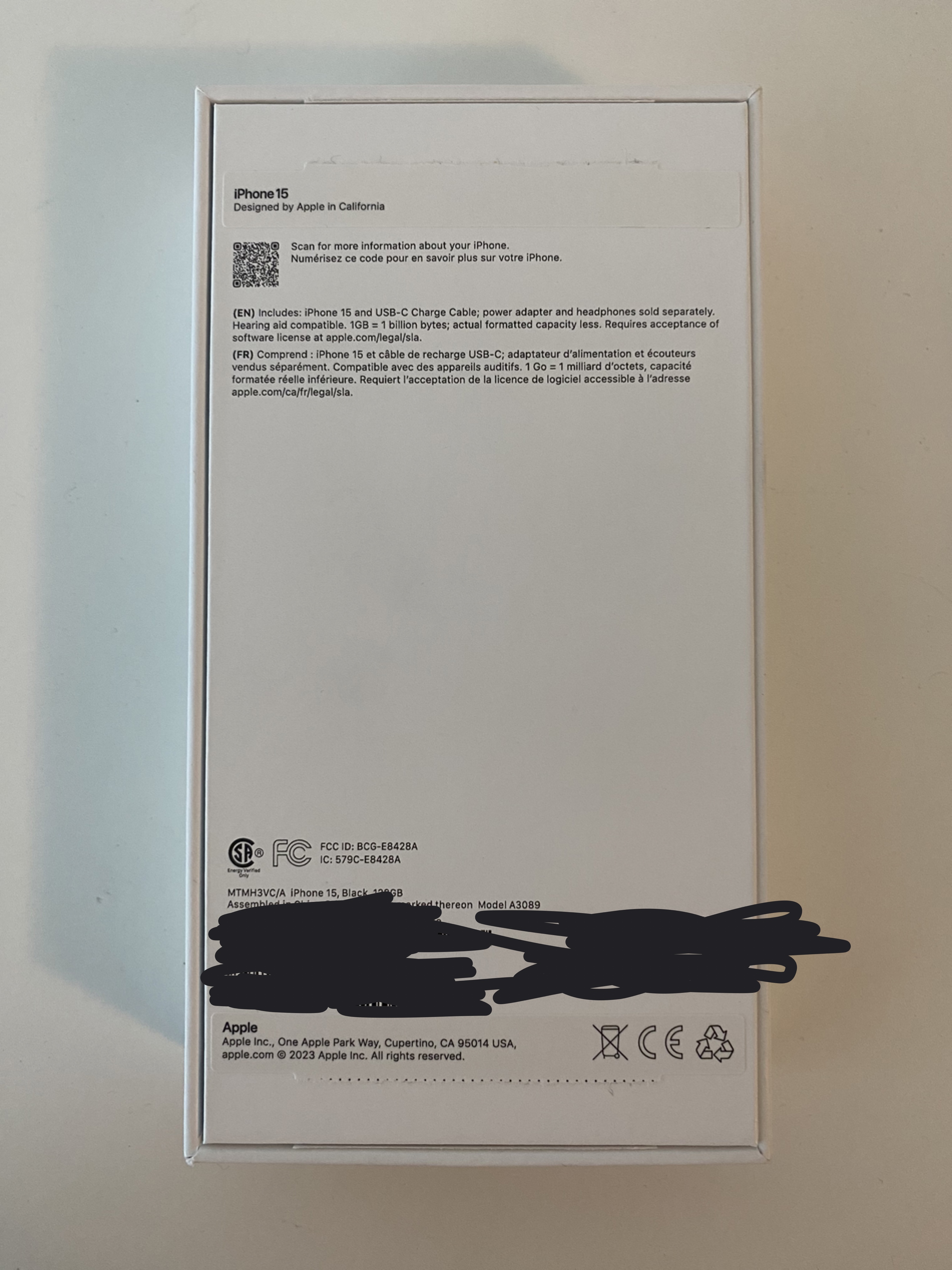 New Apple iPhone 15 Black 128GB - photo 2