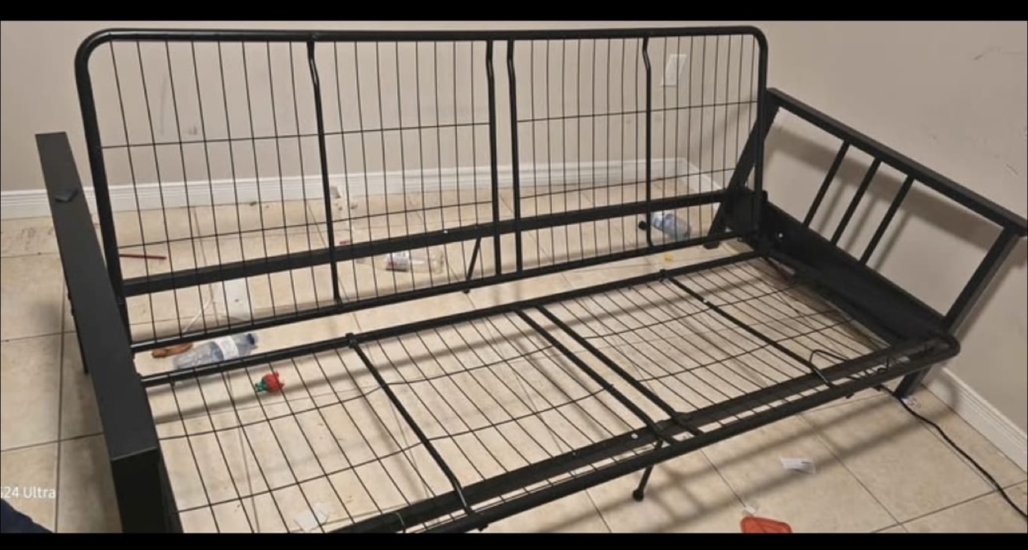 Blue Metal Frame Futon - photo 3