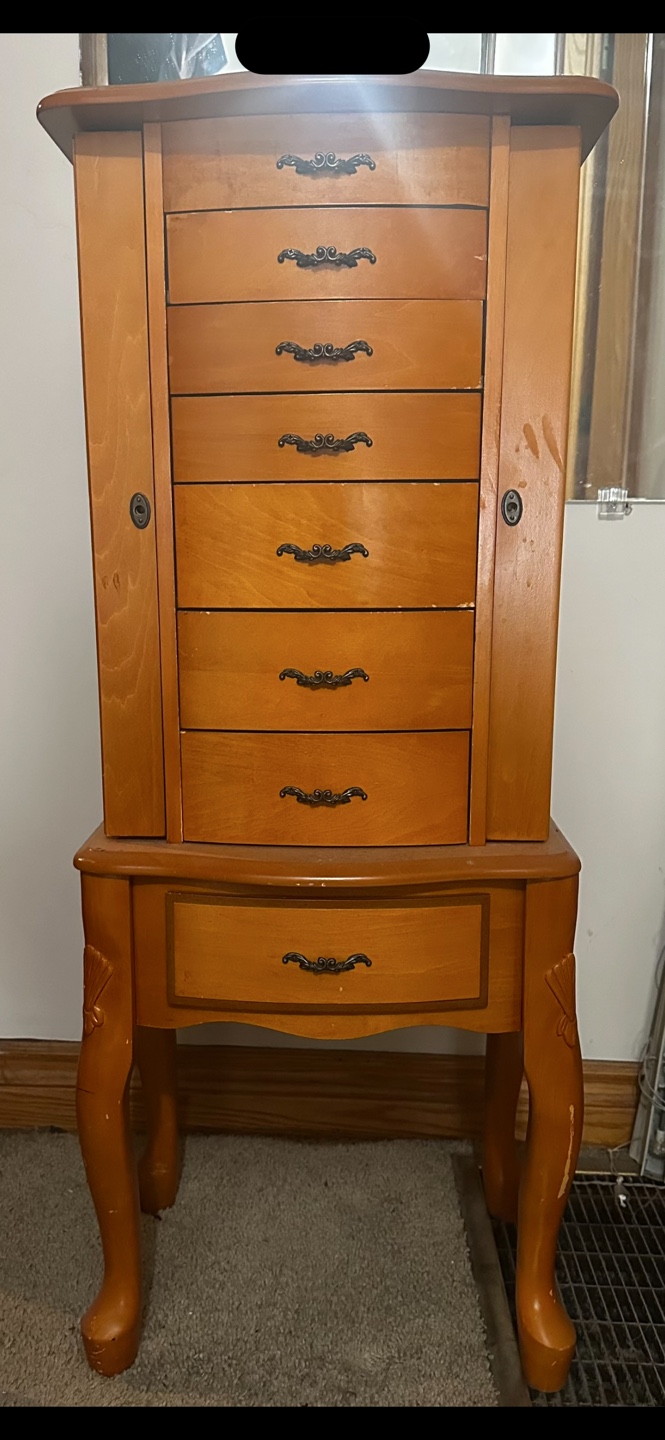 Wooden Jewelry Armoire