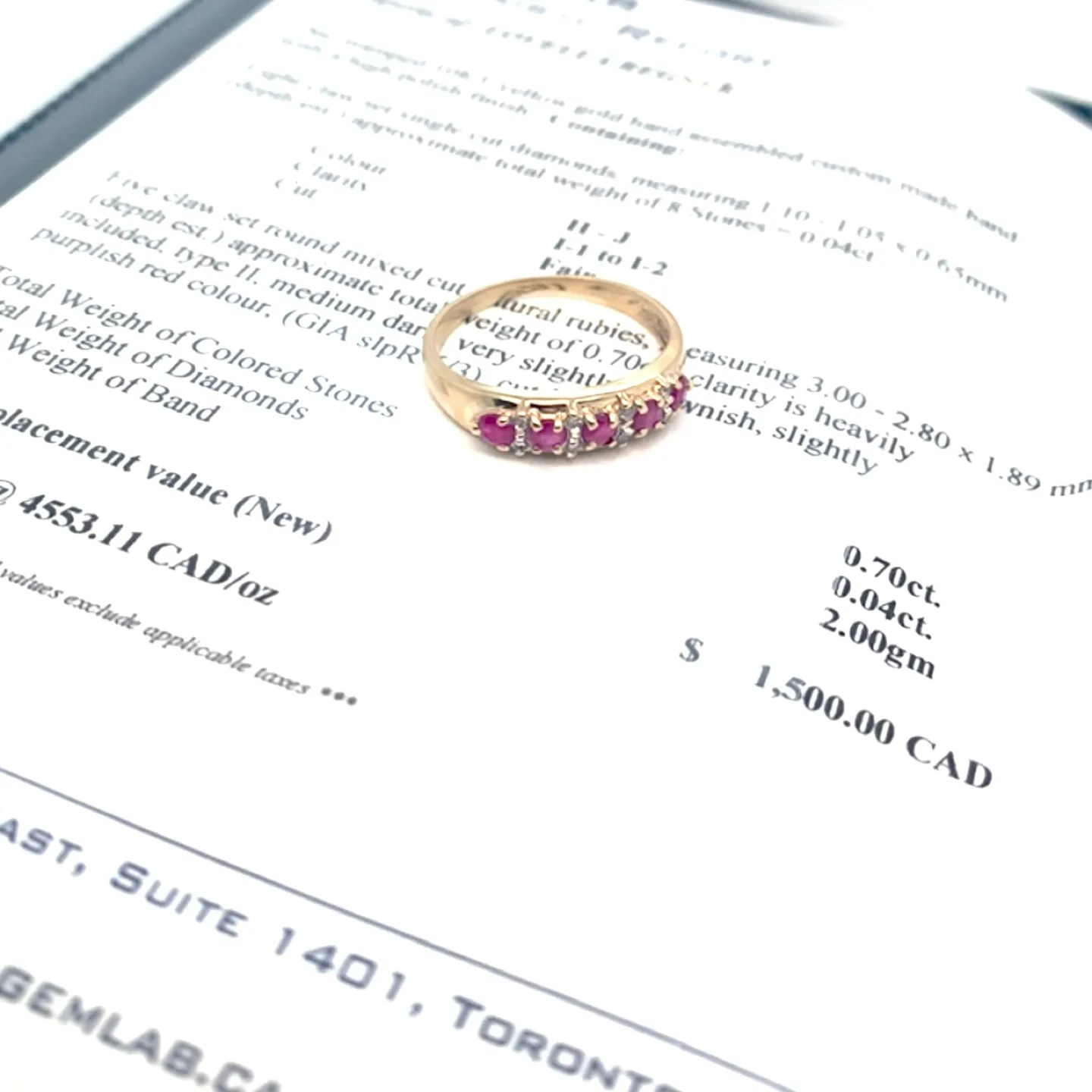 10k Ruby and Diamond Ring size 8 thumbnail